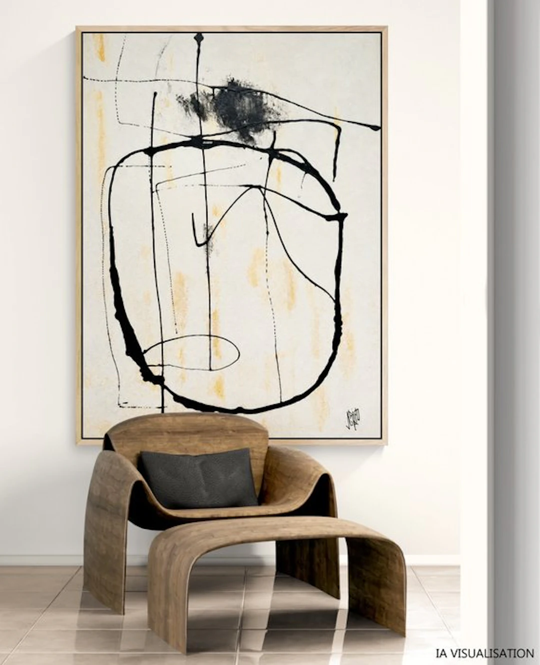 Jane Grieco - Le Souffle des Lignes - Tableau, unique, format XXL.