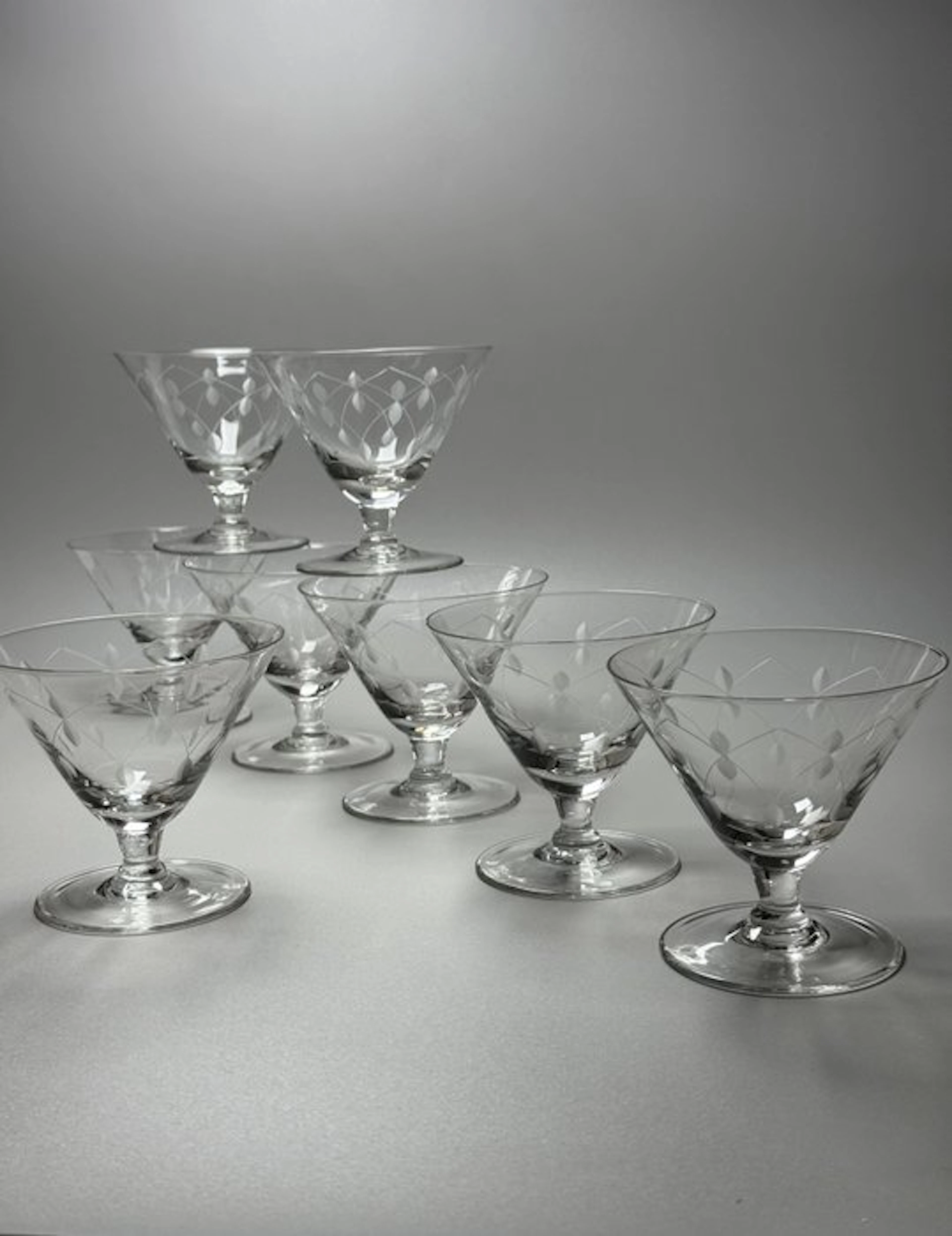 Verreries Doyen - Champagne glass (8) - Cocktail Service KURSAAL - Crystal
