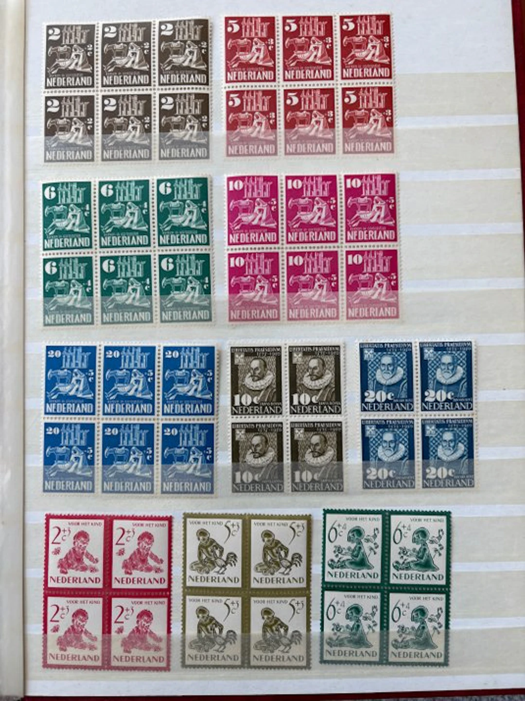 Netherlands 1940/1982 - Collection of blocks of four or...