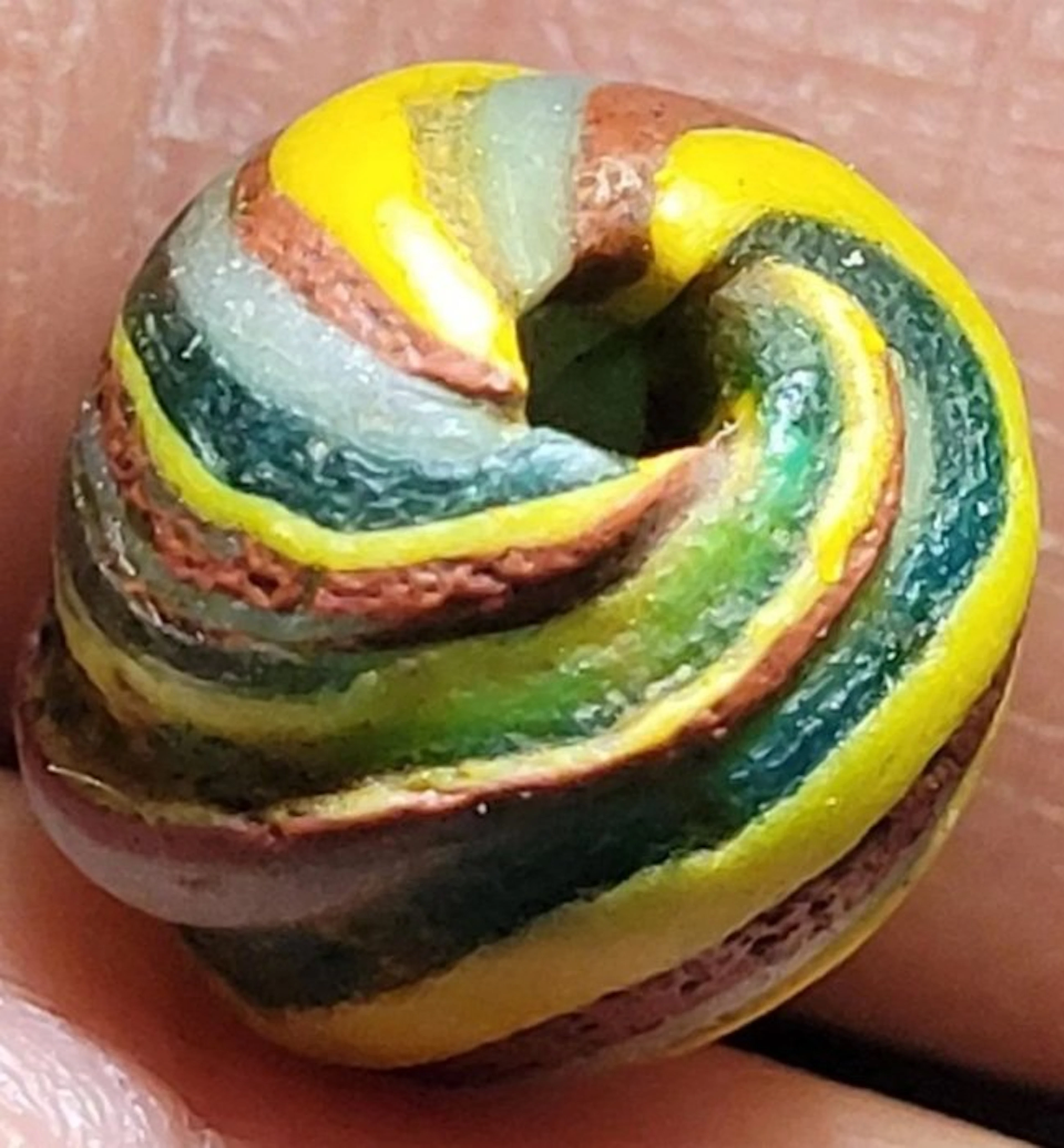 Ancient Roman Glass Beads - 1.2 cm (No reserve price)