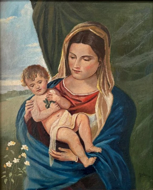 European school (XIX) - Madonna mit Kind