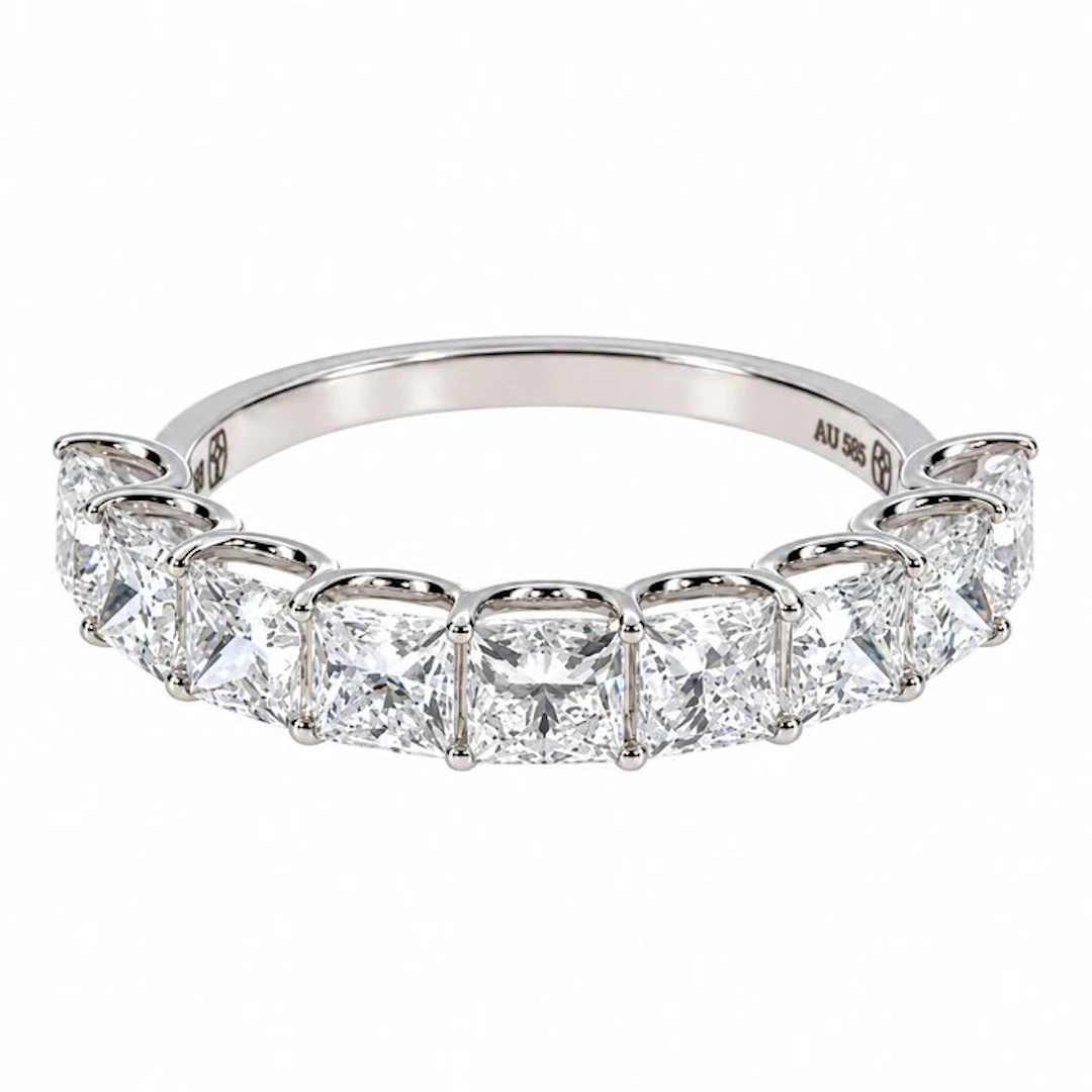 No reserve price - Ring - 14 kt. White gold - 3.08ct. tw. Diamond (Lab-grown)