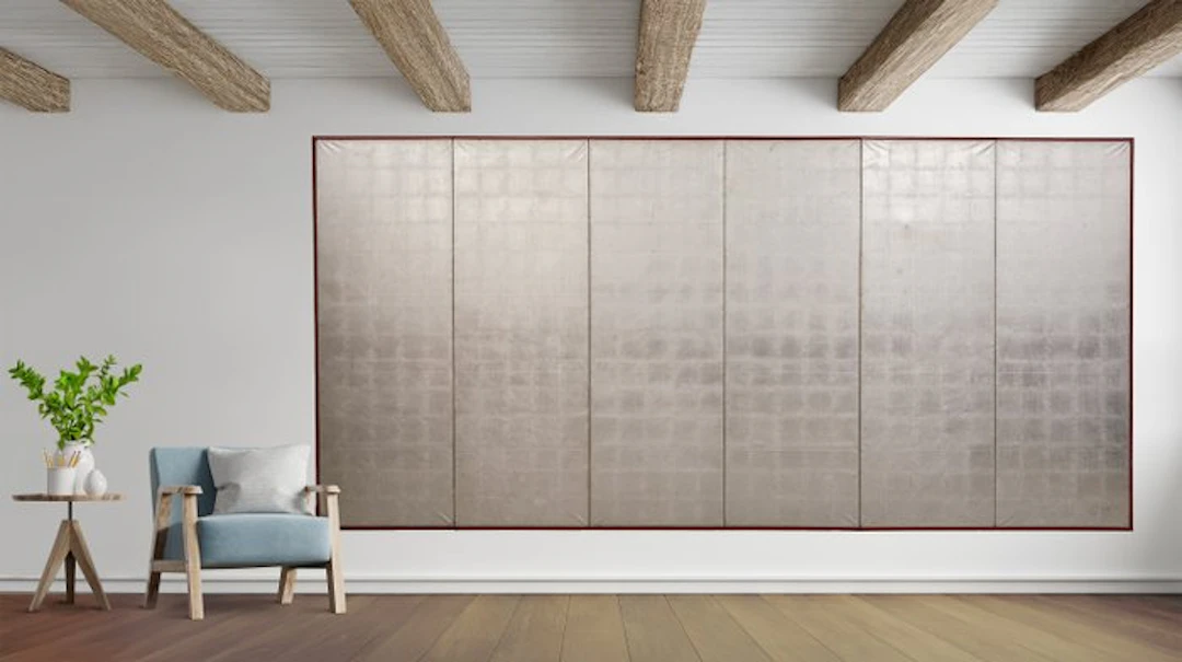 Byôbu 屏風 (folding screen) - Silver leaf