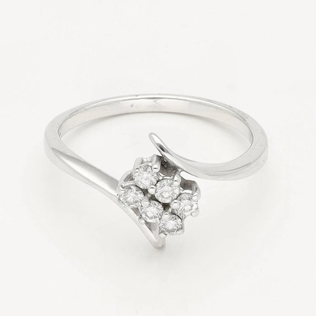 Ring - 18 kt. White gold Diamond (Natural)