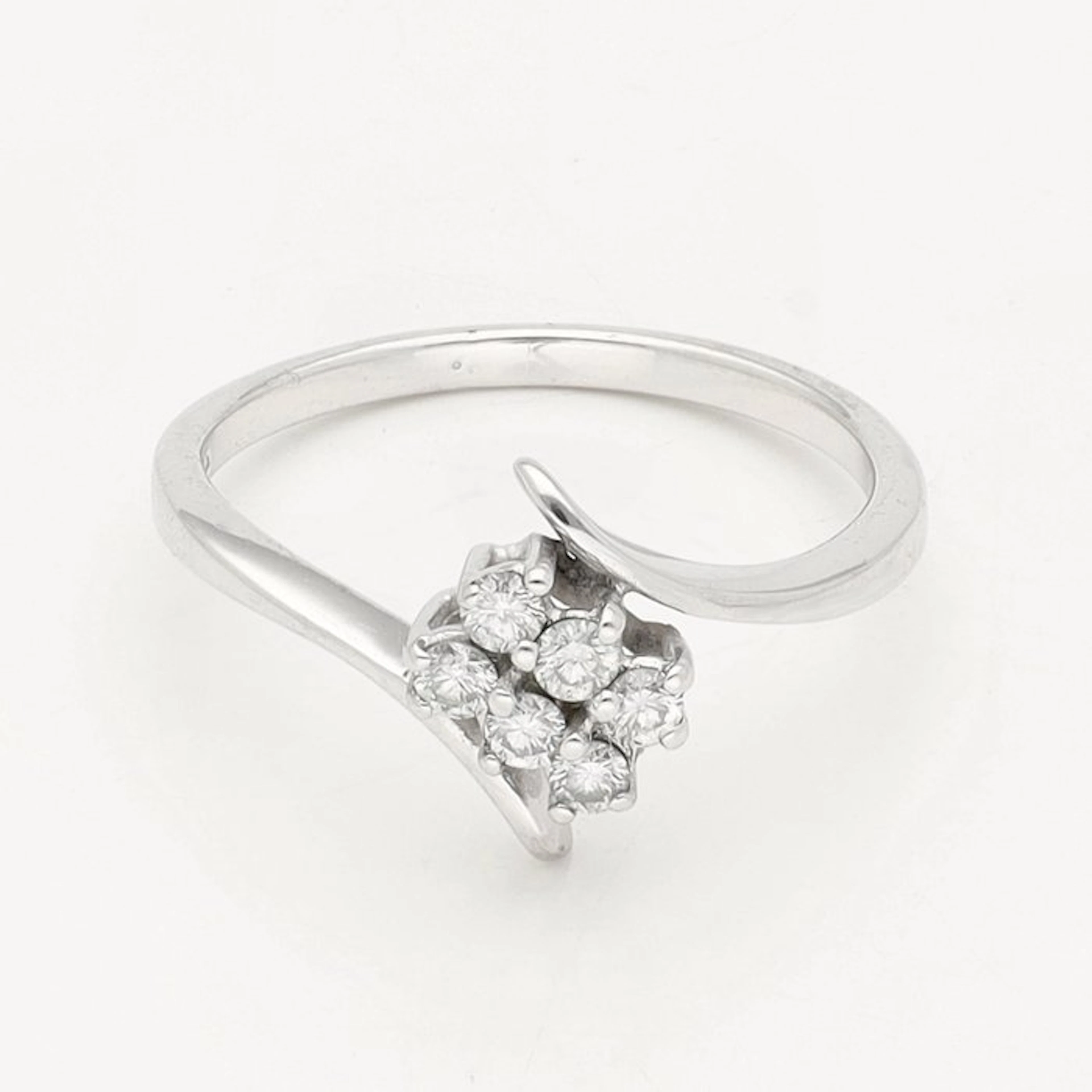 Ring - 18 kt. White gold Diamond (Natural)