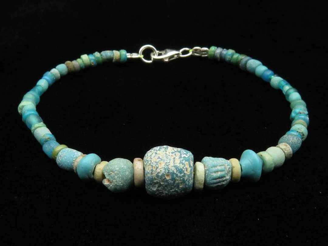 Ancient Egyptian Bracelet made of Glass and Faience Mummy...
