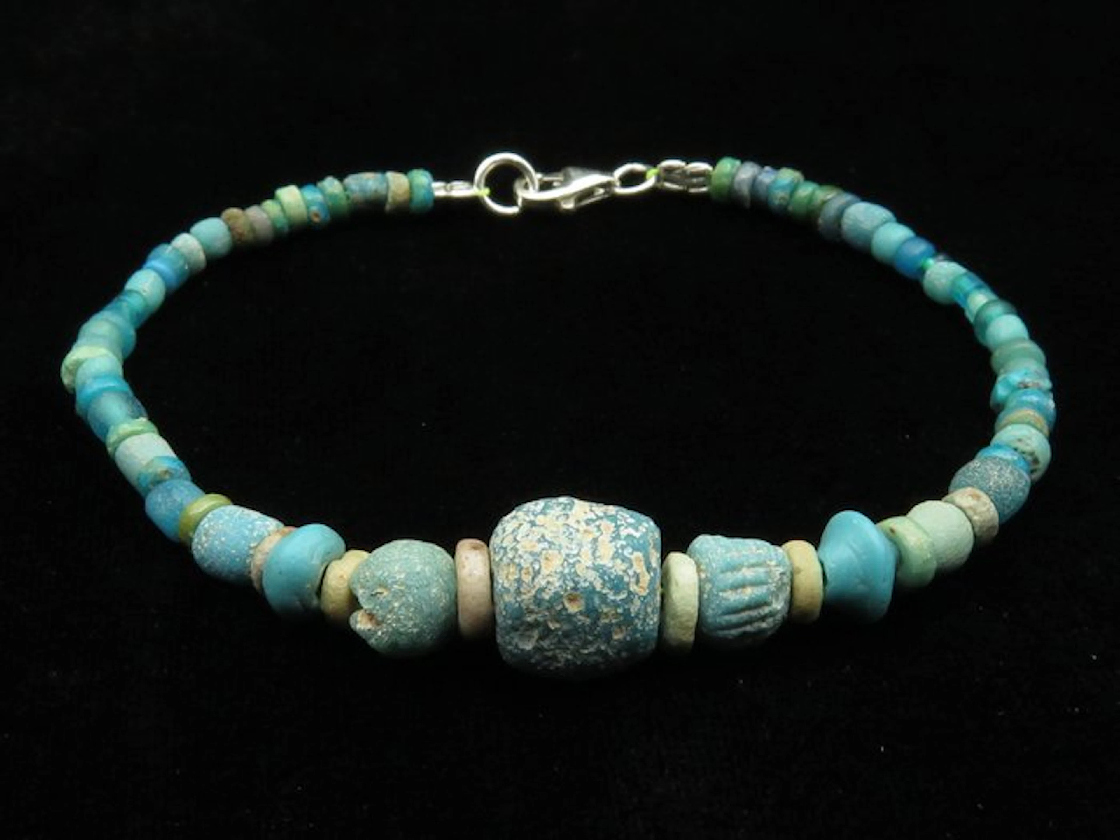 Ancient Egyptian Bracelet made of Glass and Faience Mummy...