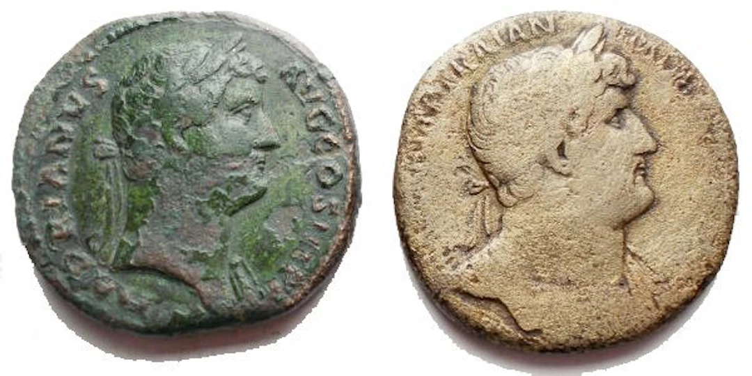 Roman Empire. Hadrian (AD 117-138). Sestertius lot 2 pieces (No reserve price)