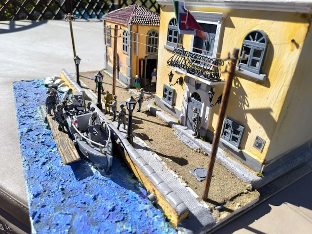Custom/handmade - Diorama Diorama porto di Argostoli WWII - 1940-1950 - Italy