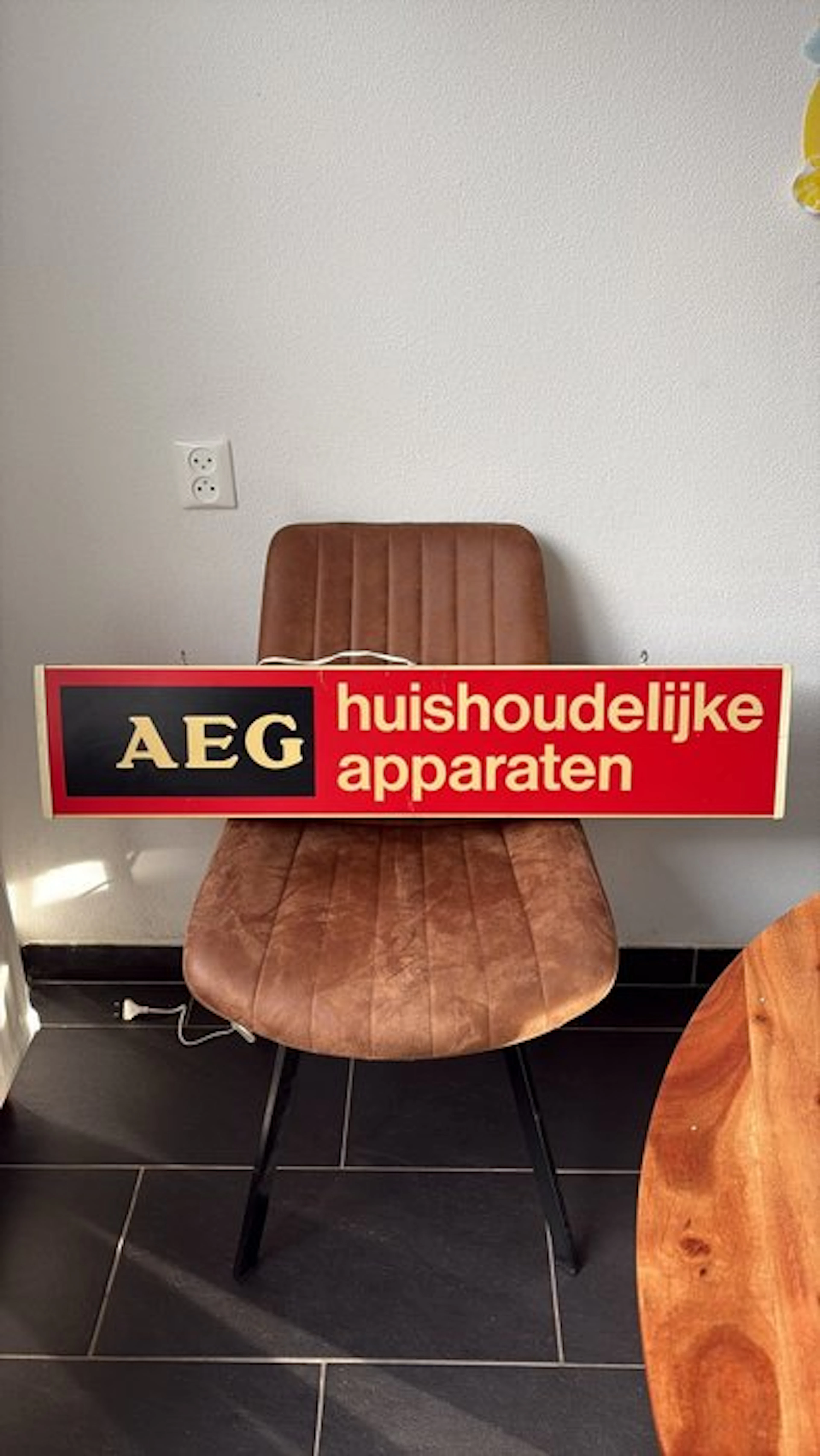 AEG – Vintage illuminated sign – Household appliances –...