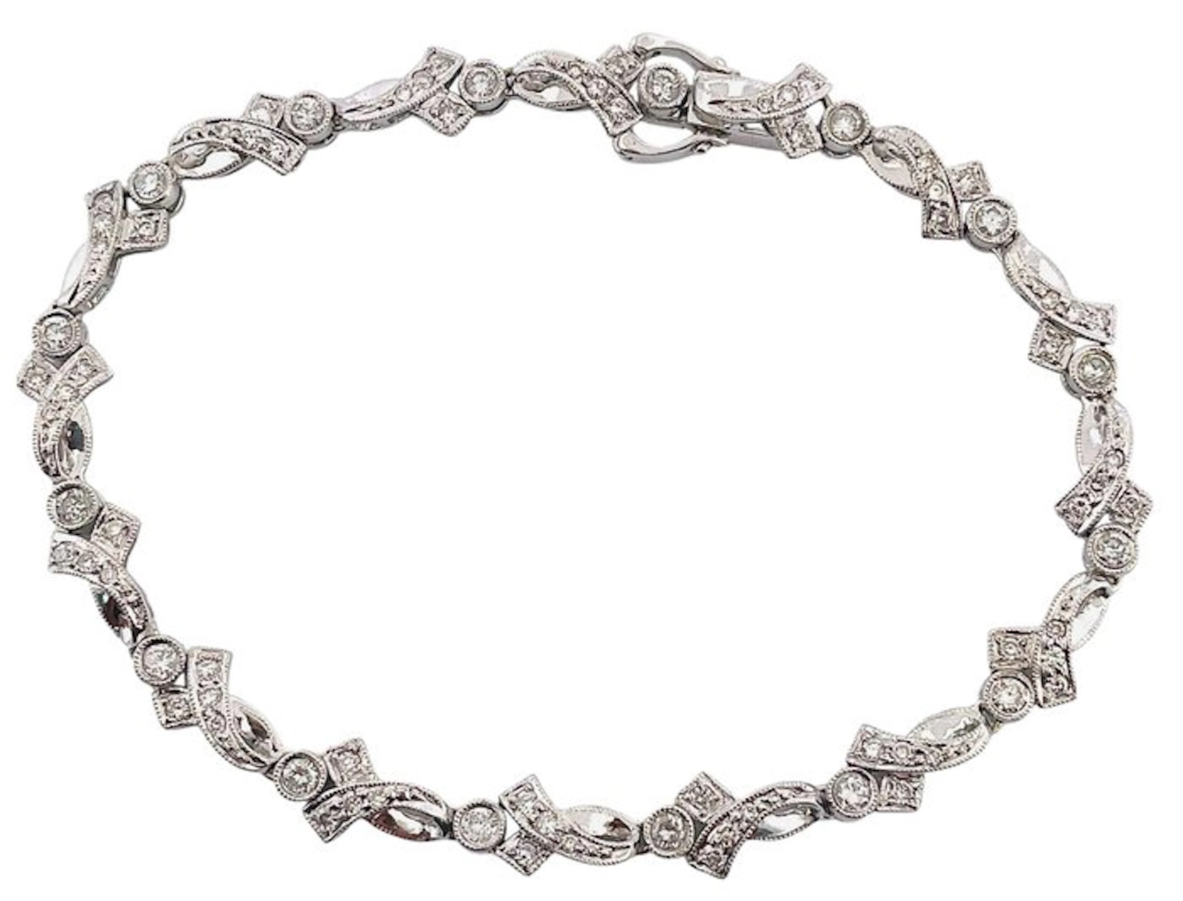Bracelet - 18 kt. White gold Diamond (Natural)