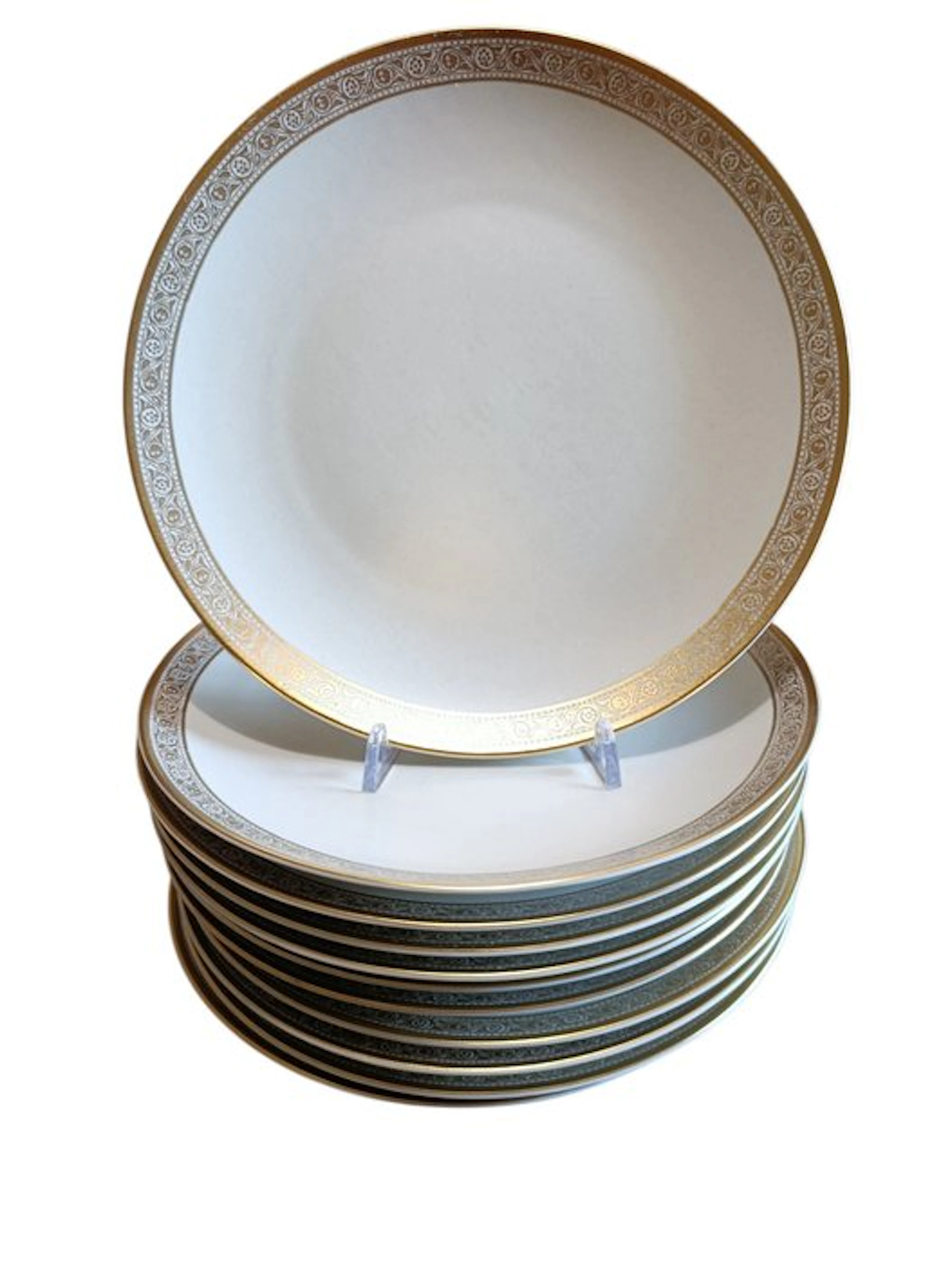 Winterling Marktleuthen - Dinner plate (11) - Porcelain - Burgundy and gold