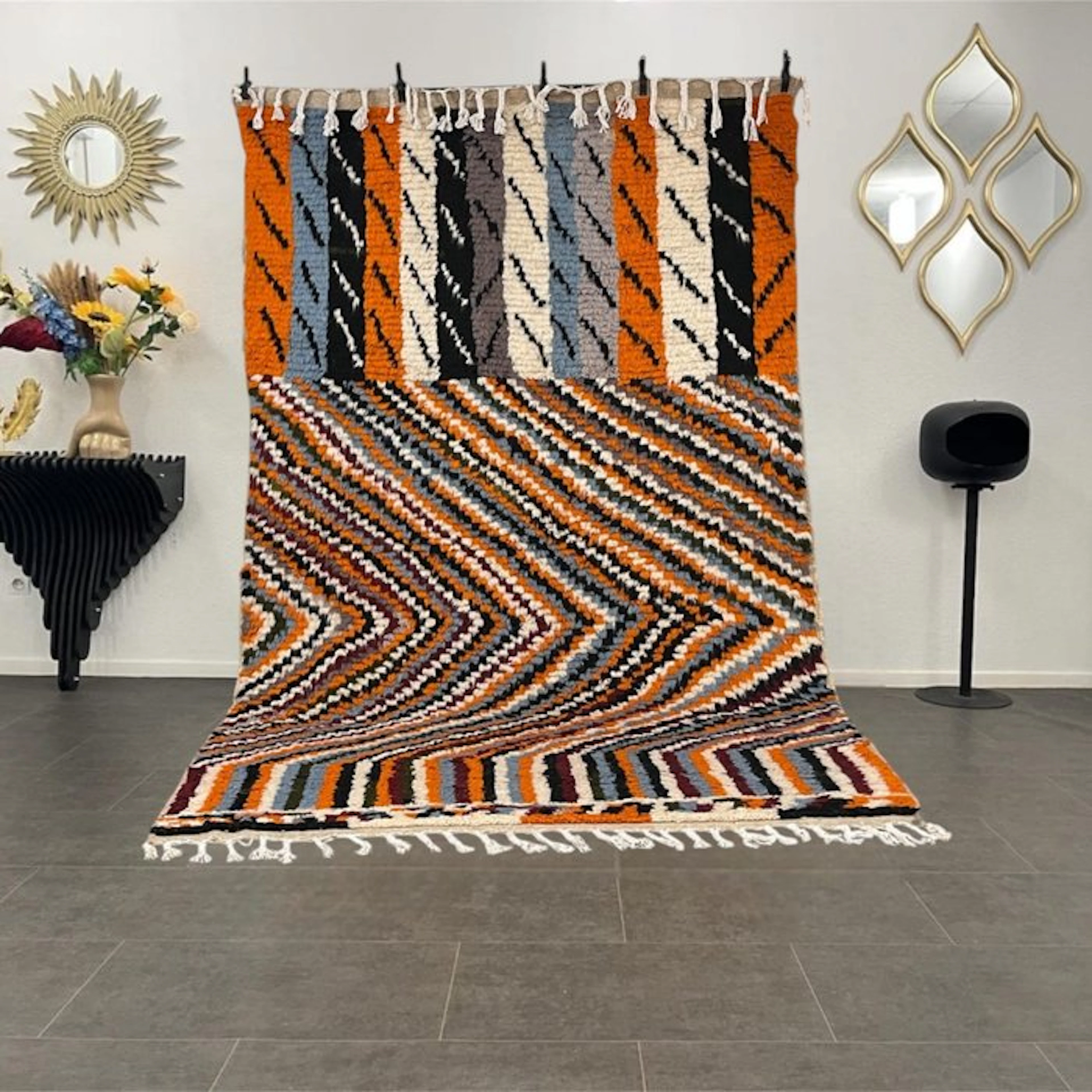 Berber, Colored Moroccan wool rug - Carpet - 265 cm - 164 cm - Handmade