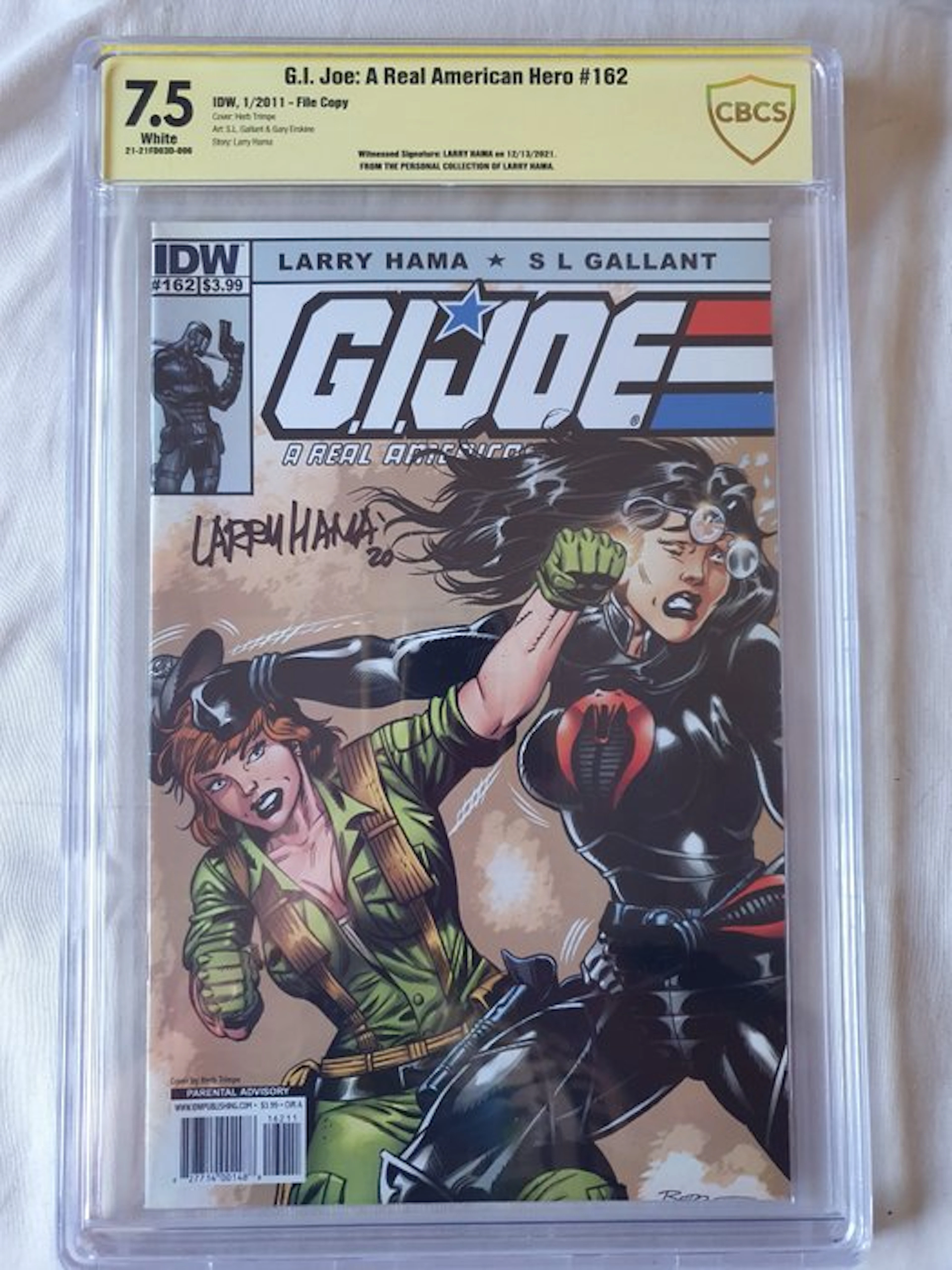 G.I. Joe - a real american hero#162-Signed by Larry Hama...