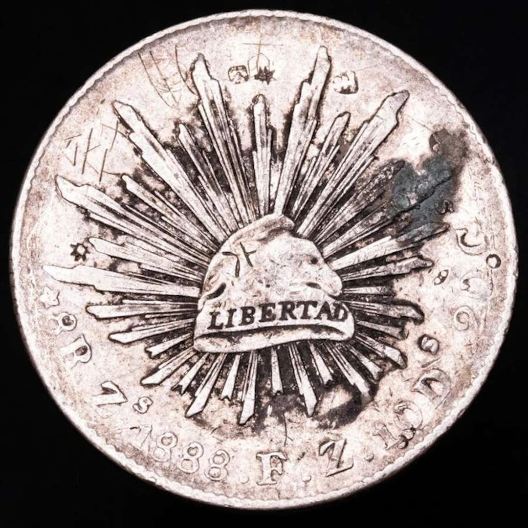 Mexico. 8 Reales Zacatecas mint. 1888 F.Z (No reserve price)