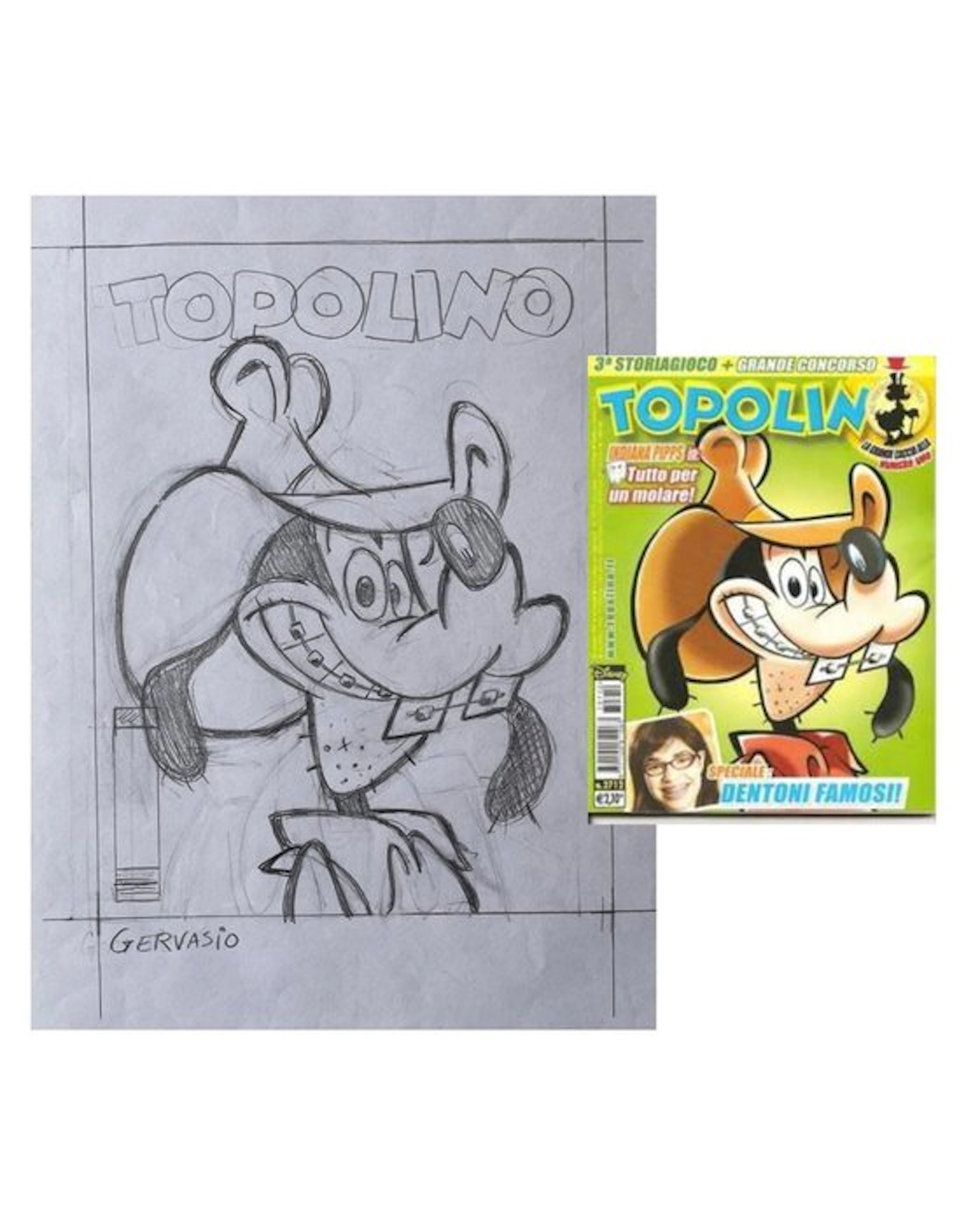 Marco Gervasio - 1 Original preliminary cover - Topolino - Goofy -