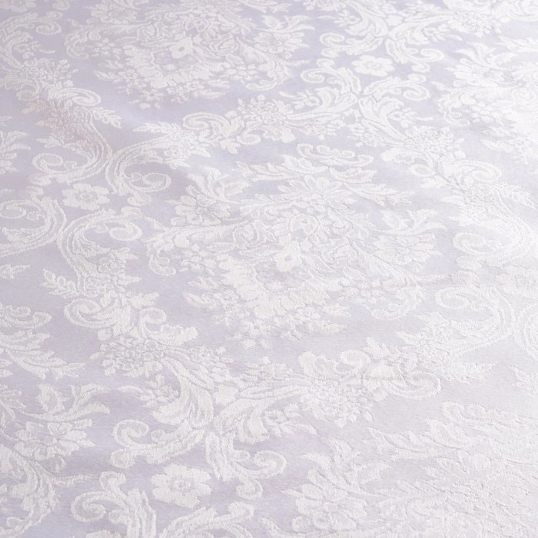 White embossed damask upholstery fabric – exclusive to...
