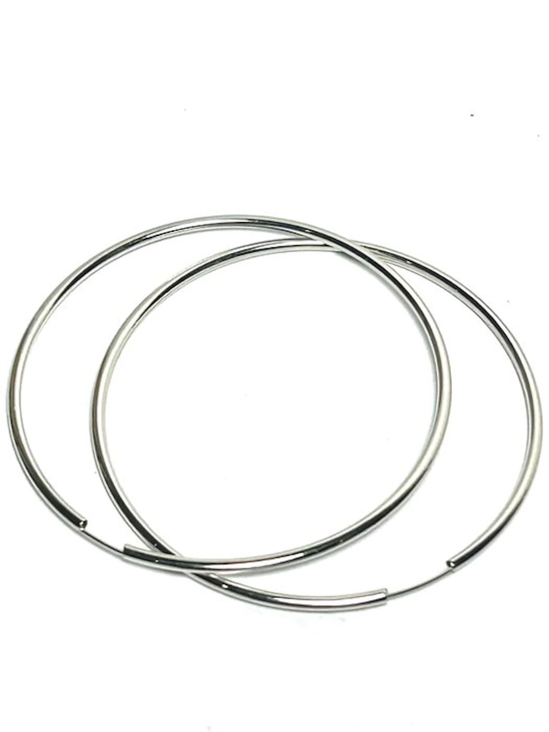 Hoop earrings - 18 kt. White gold