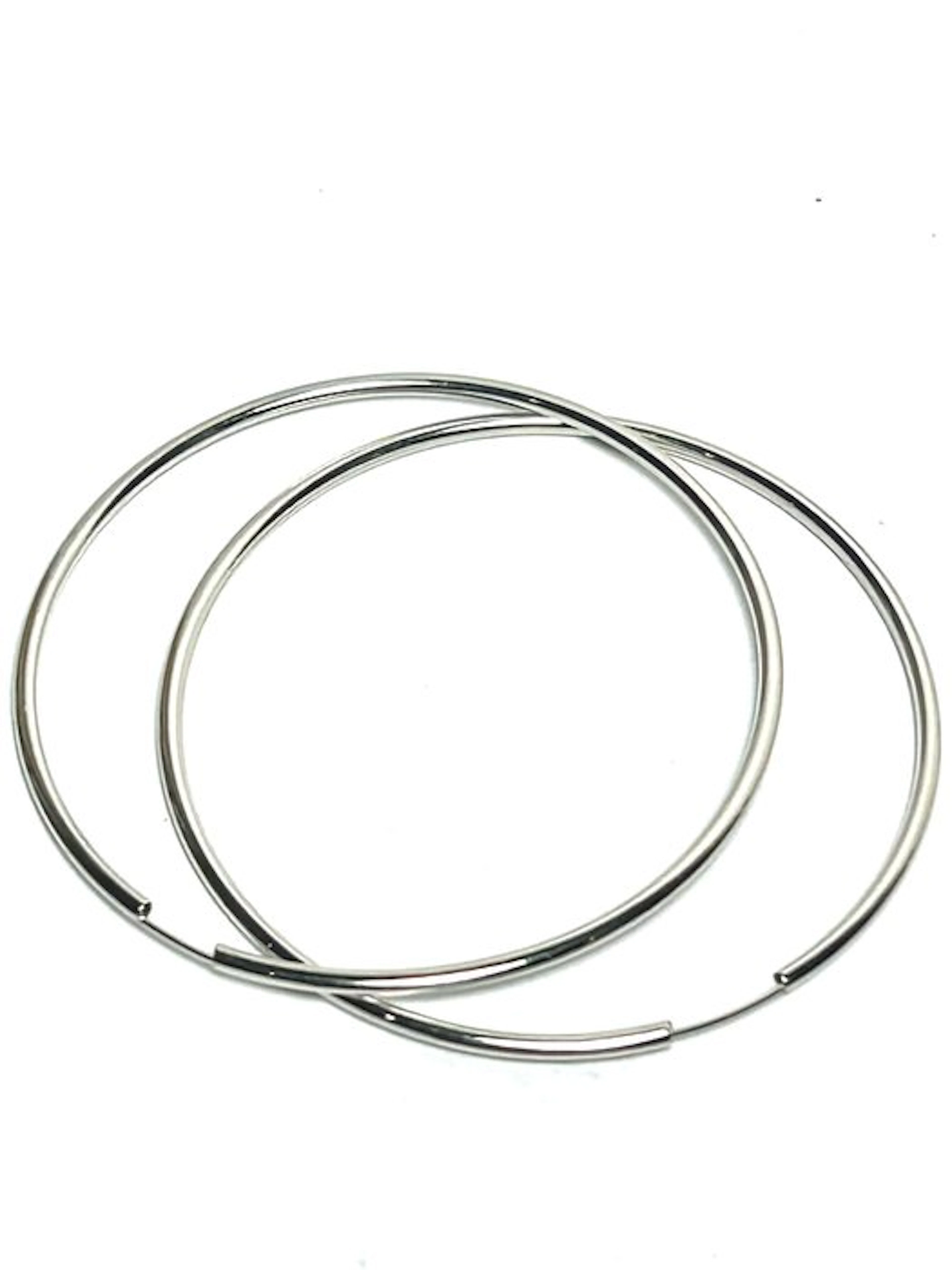 Hoop earrings - 18 kt. White gold