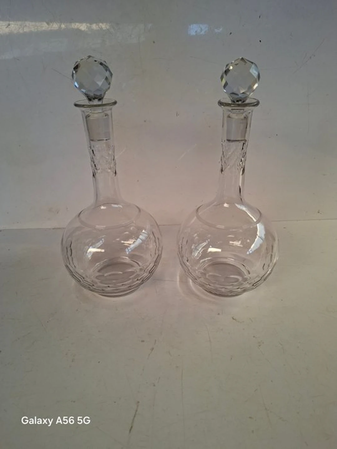 Baccarat - Bottle (2) - Scales and Fillets - Crystal - Pair of bottles