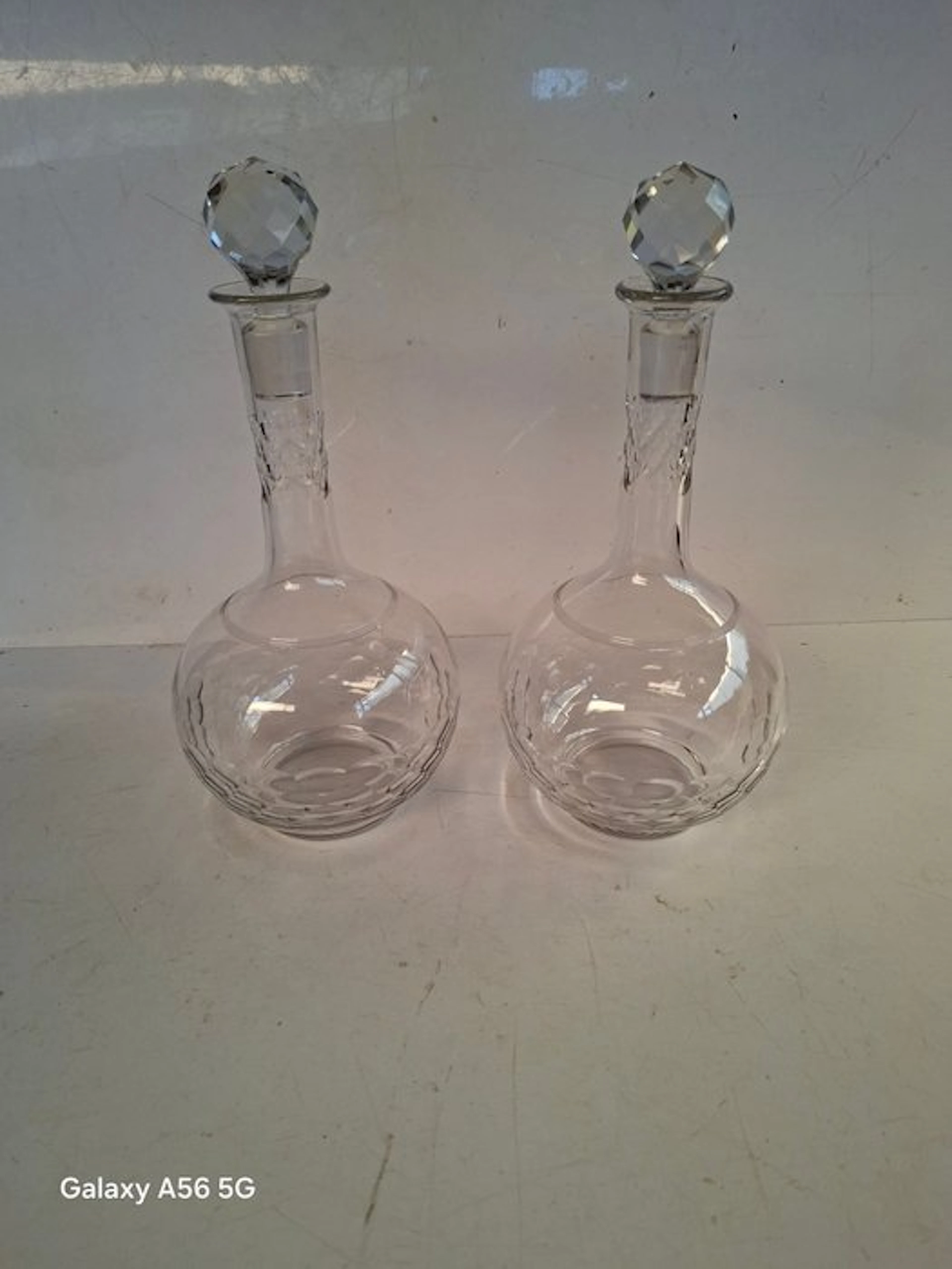 Baccarat - Bottle (2) - Scales and Fillets - Crystal - Pair of bottles