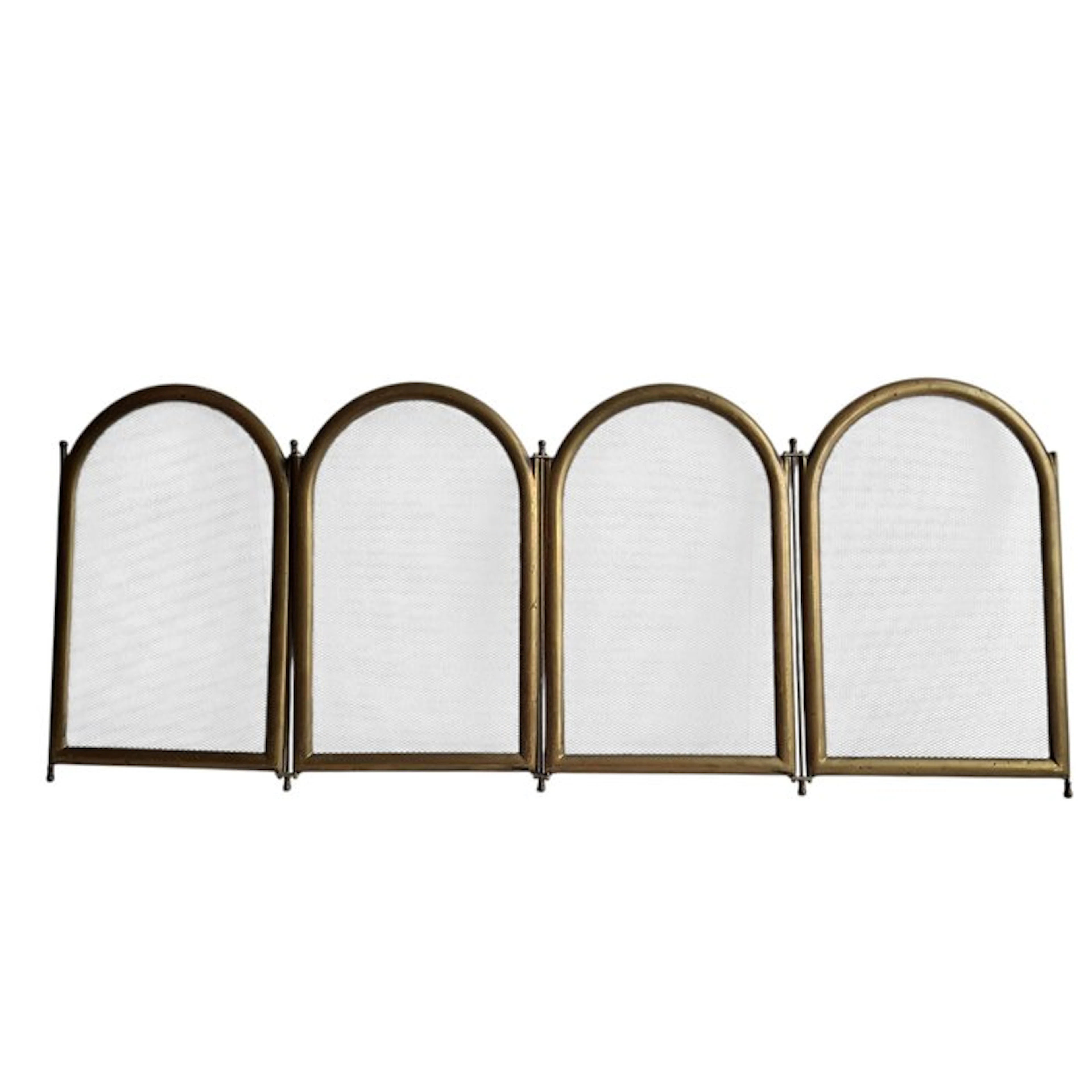 Fireplace accessory - Brass, Metal - 4 panels and arch motif