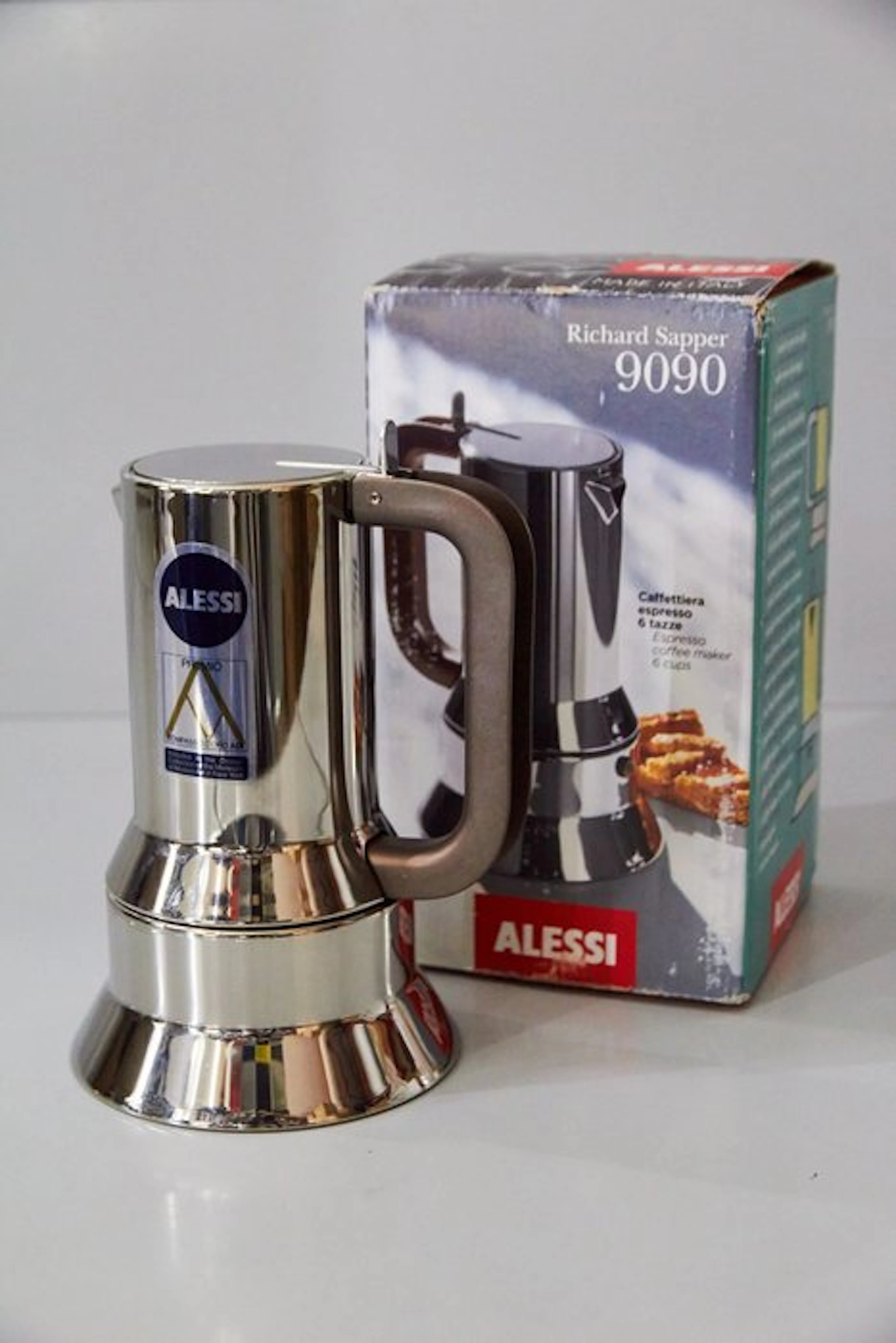 Alessi - Richard Sapper - Coffee maker - 9090 - 6 cups, 30cl - Steel