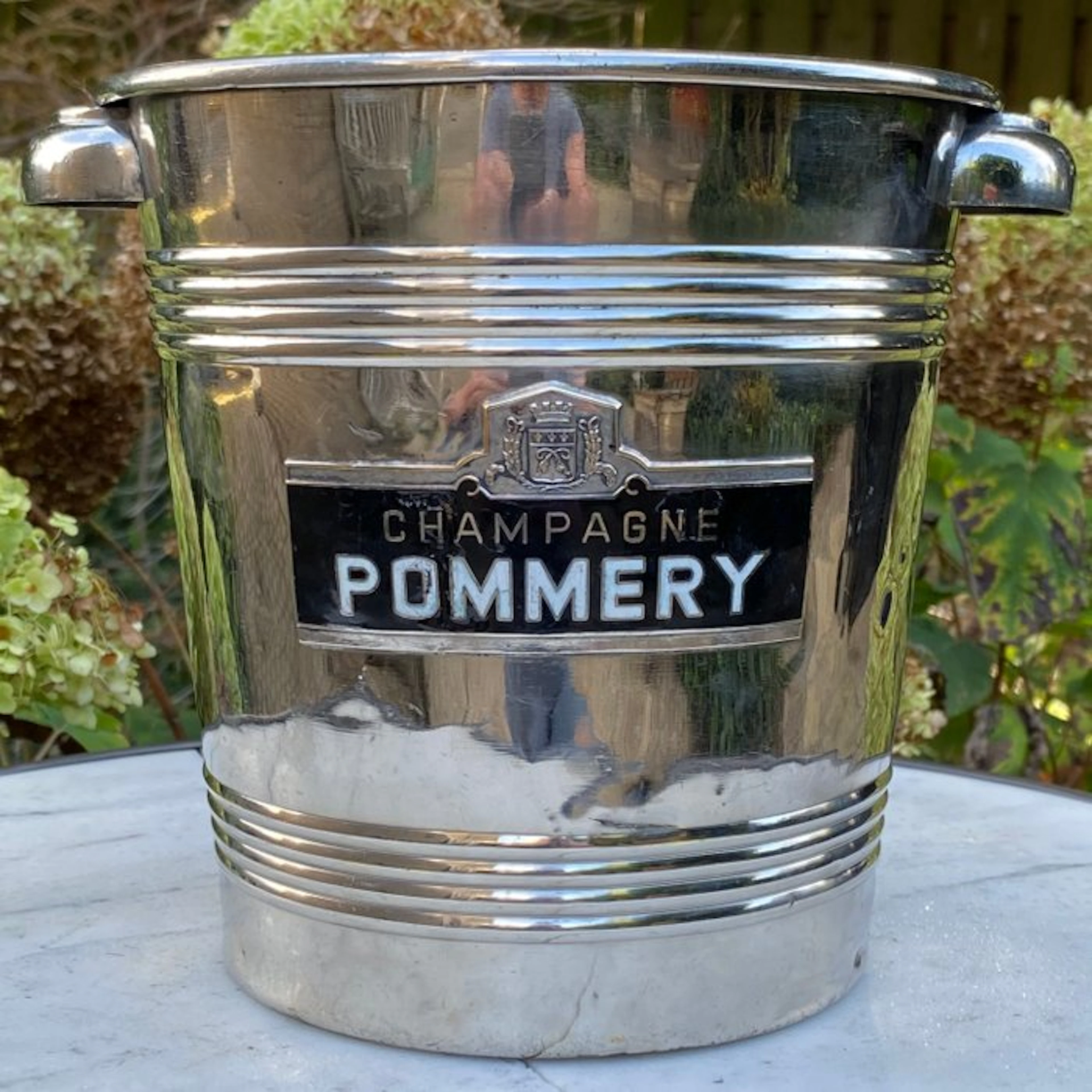 Pommery - Champagne cooler - Nickel-plated or chrome-plated brass