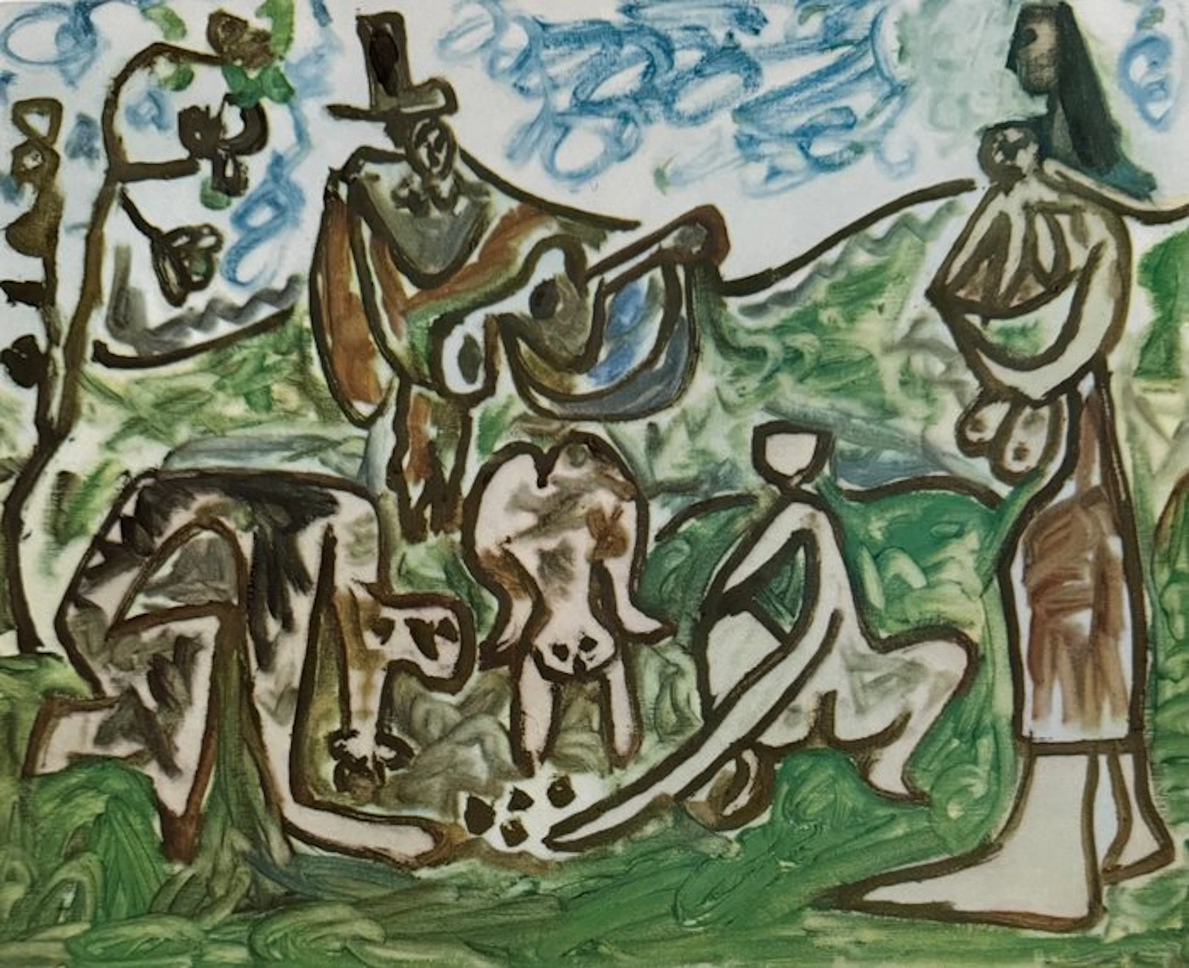 Pablo Picasso (1881-1973) - Lithograph: “Le Déjeuner sur l'herbe, 1961”.