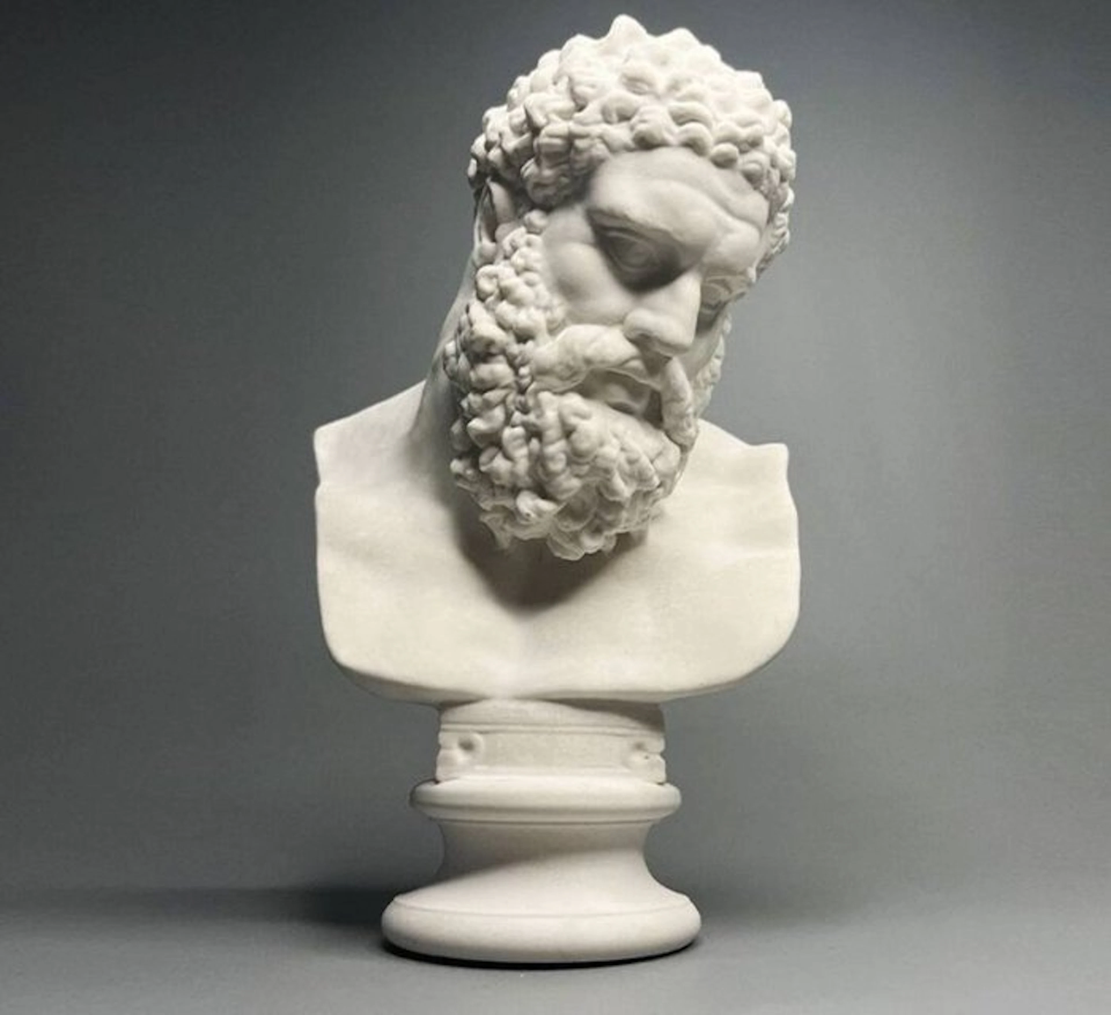 Figure - Bearded Man Bust - Plaster