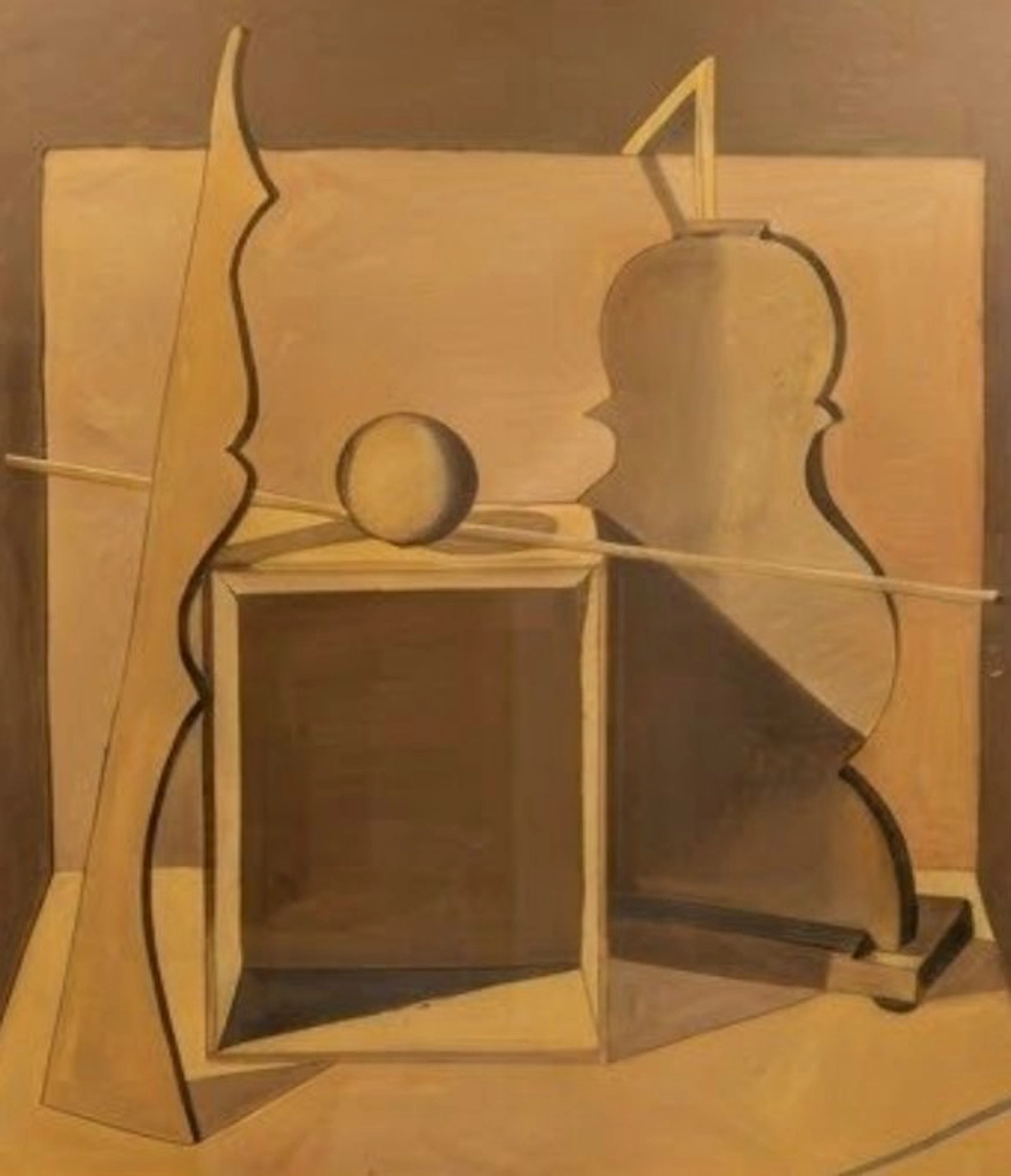 Italian school (XX) - Natura morta metafisica - copia da Morandi (1919)