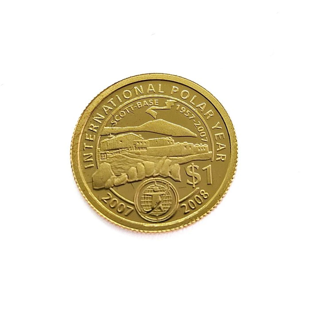 New Zealand. 1 Dollar 2007 International Polar year