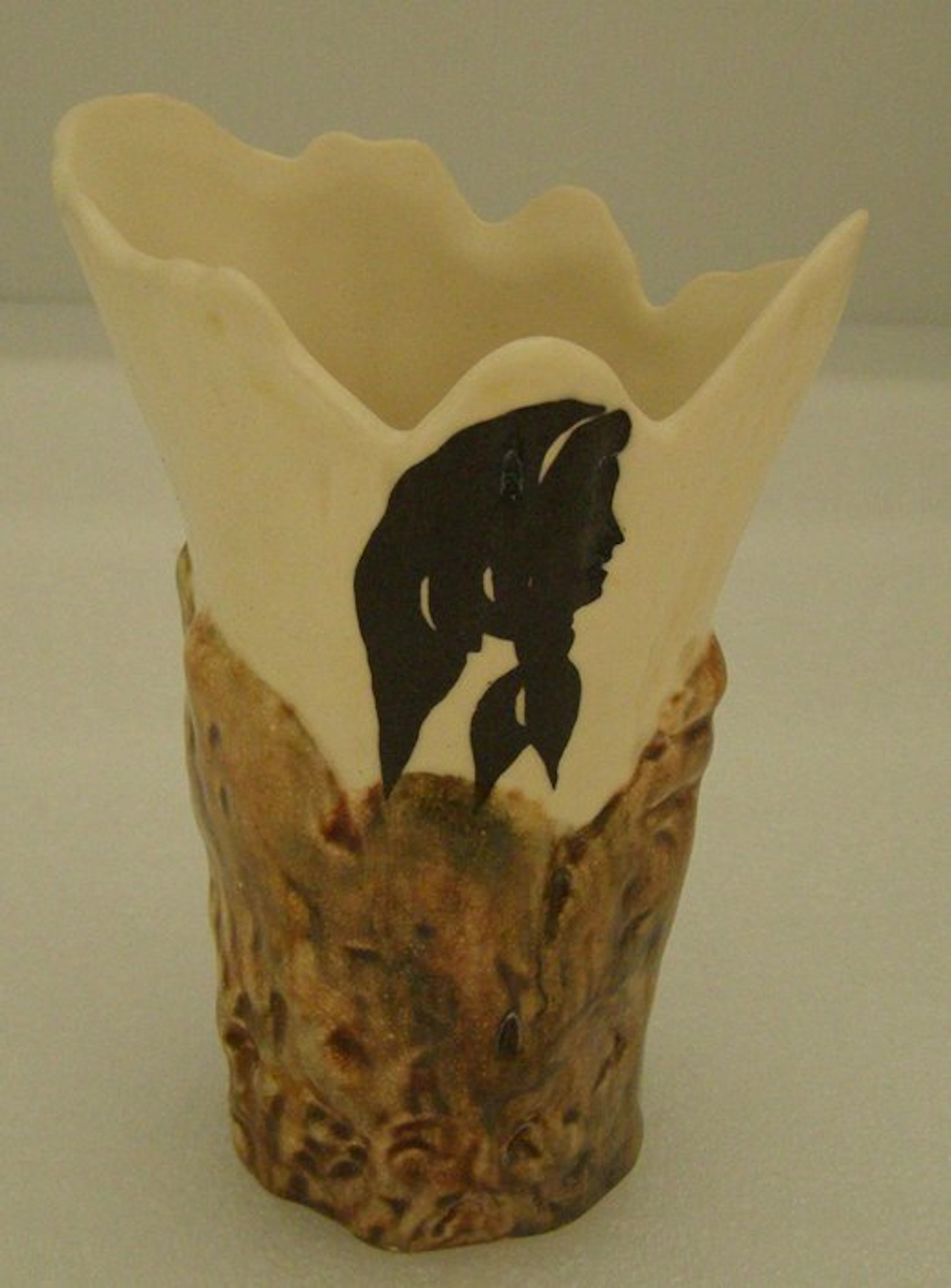 Grandjean-Jourdan à Vallauris - Vase - Ceramic - wood-look ceramic