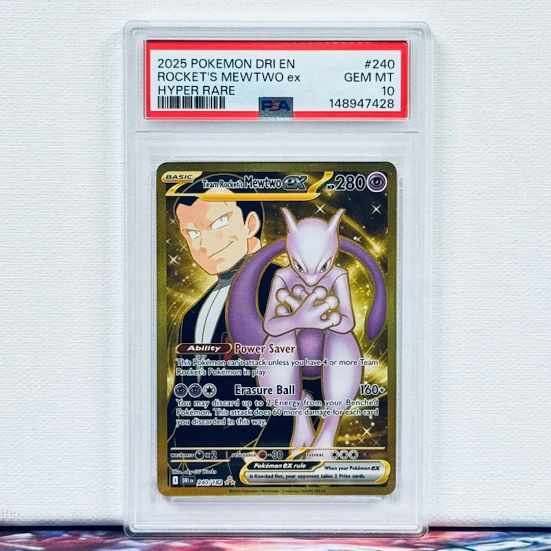 Pokémon Graded card - ROCKET'S MEWTWO ex #240 2025...