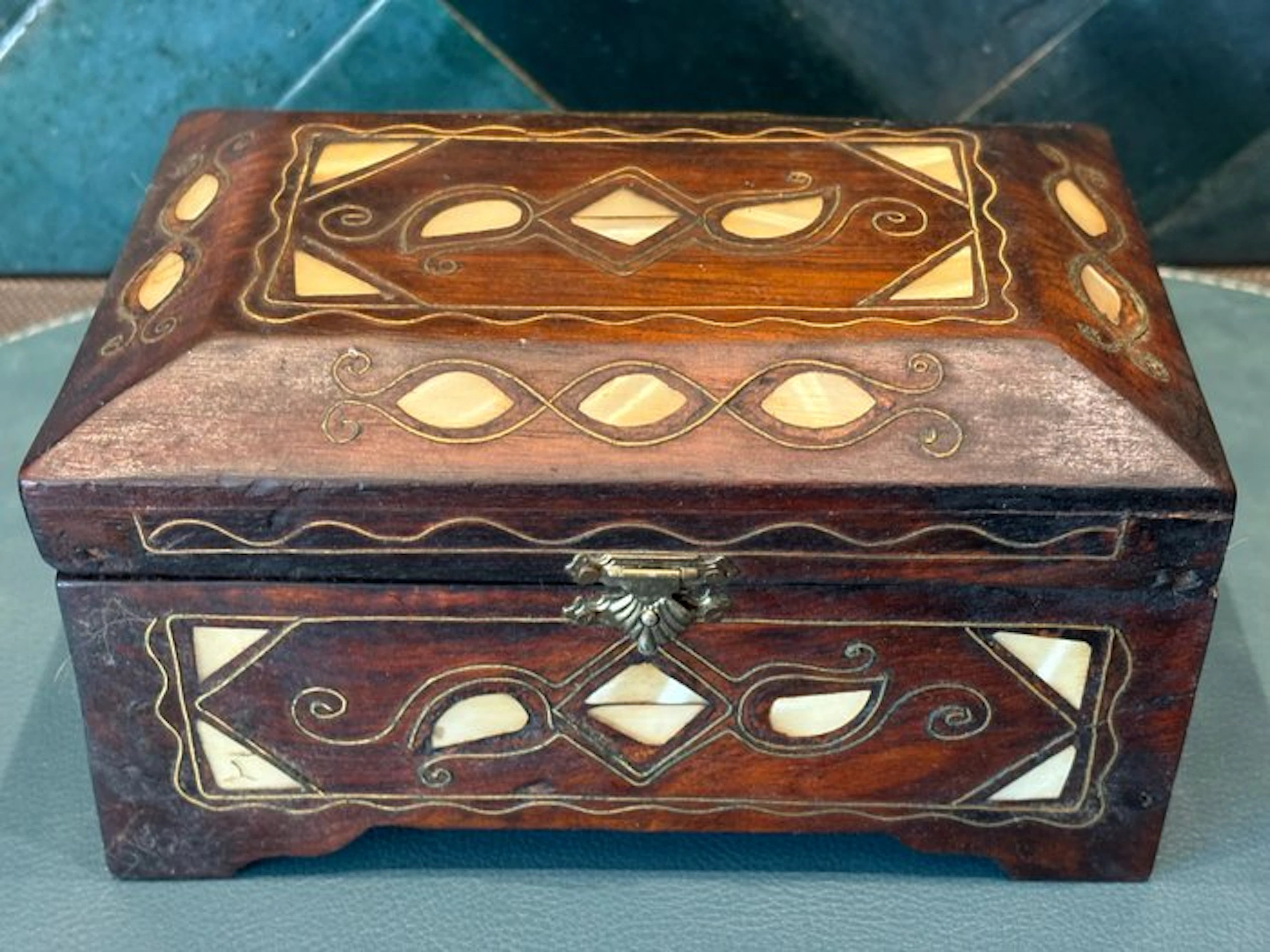 Origineel vakmanschap - Jewellery box - Mother of pearl - Vintage handmade