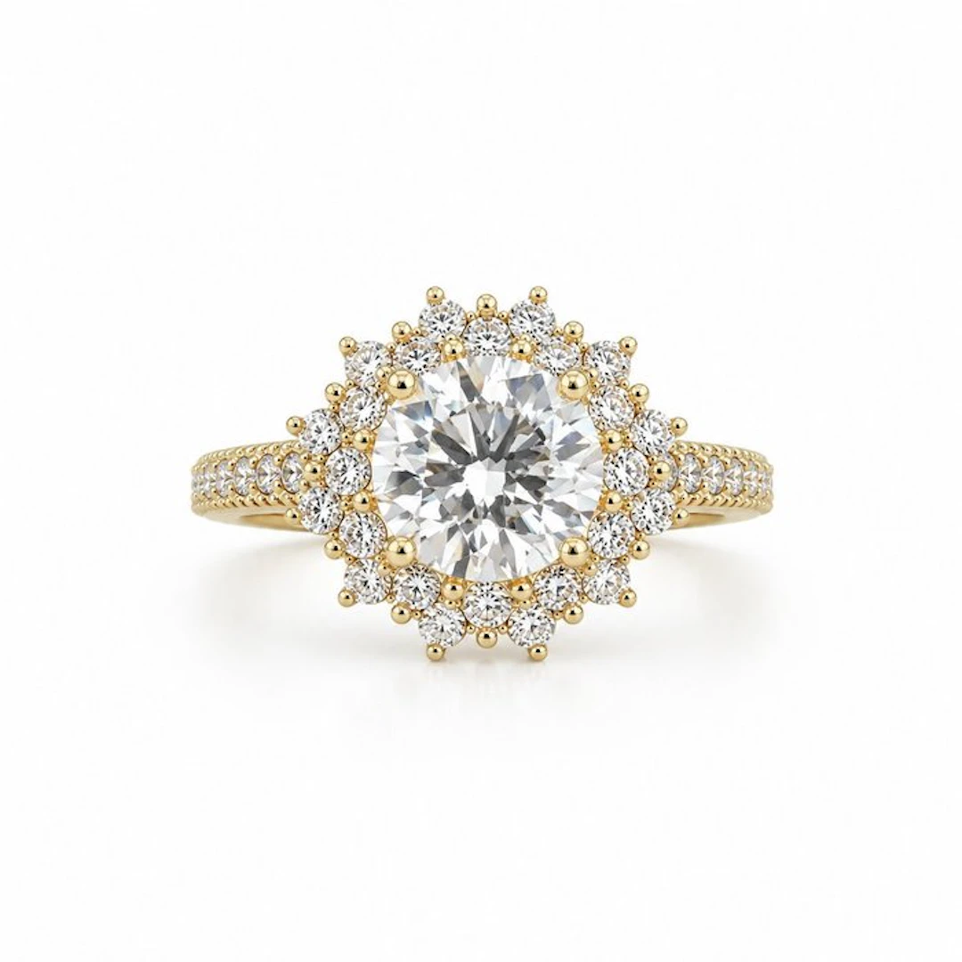 Ring - 18 kt. Yellow gold - 2.50ct. tw. Diamond (Lab-grown) - Diamond