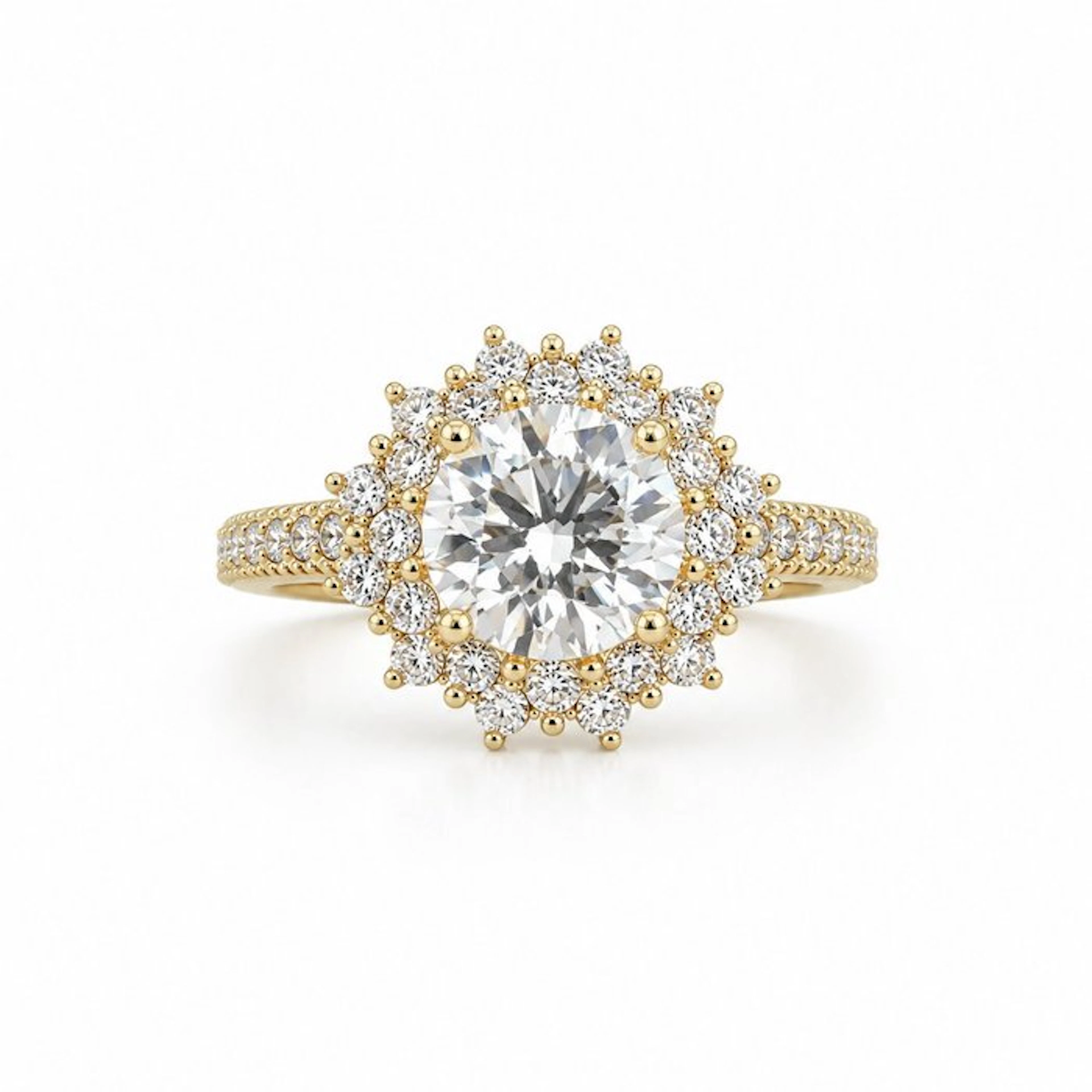 Ring - 18 kt. Yellow gold - 2.50ct. tw. Diamond (Lab-grown) - Diamond