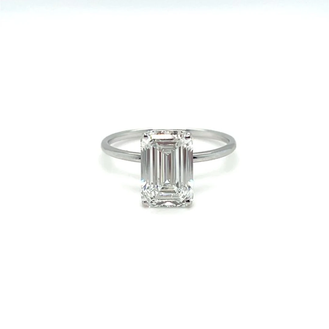 No reserve price - Ring - 14 kt. White gold - 2.04ct. tw. Diamond (Lab-grown)