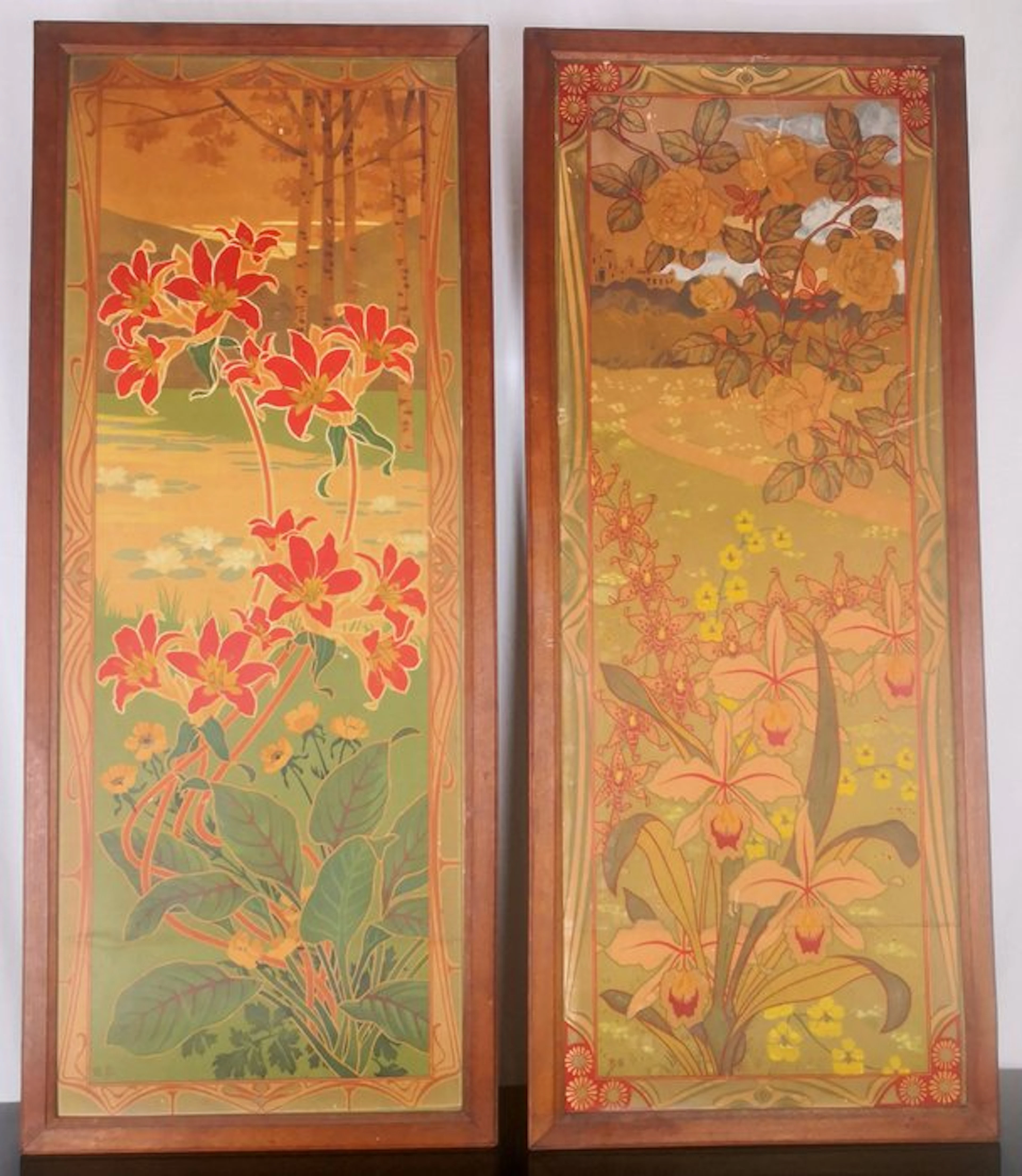 Manufacture Art Nouveau - Rare Decorative Wall Panels...