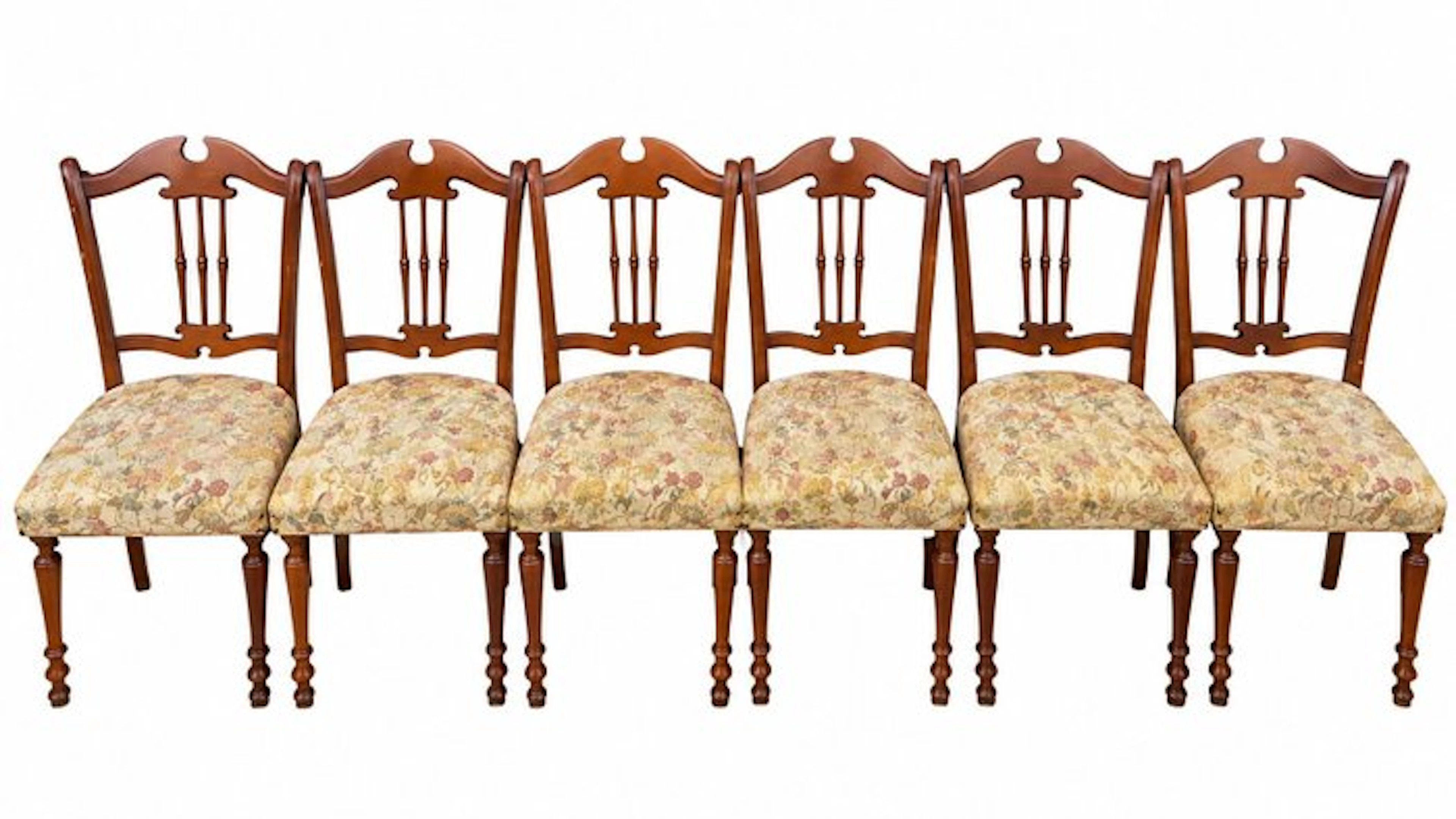 Chair (6) - Wood, Textile