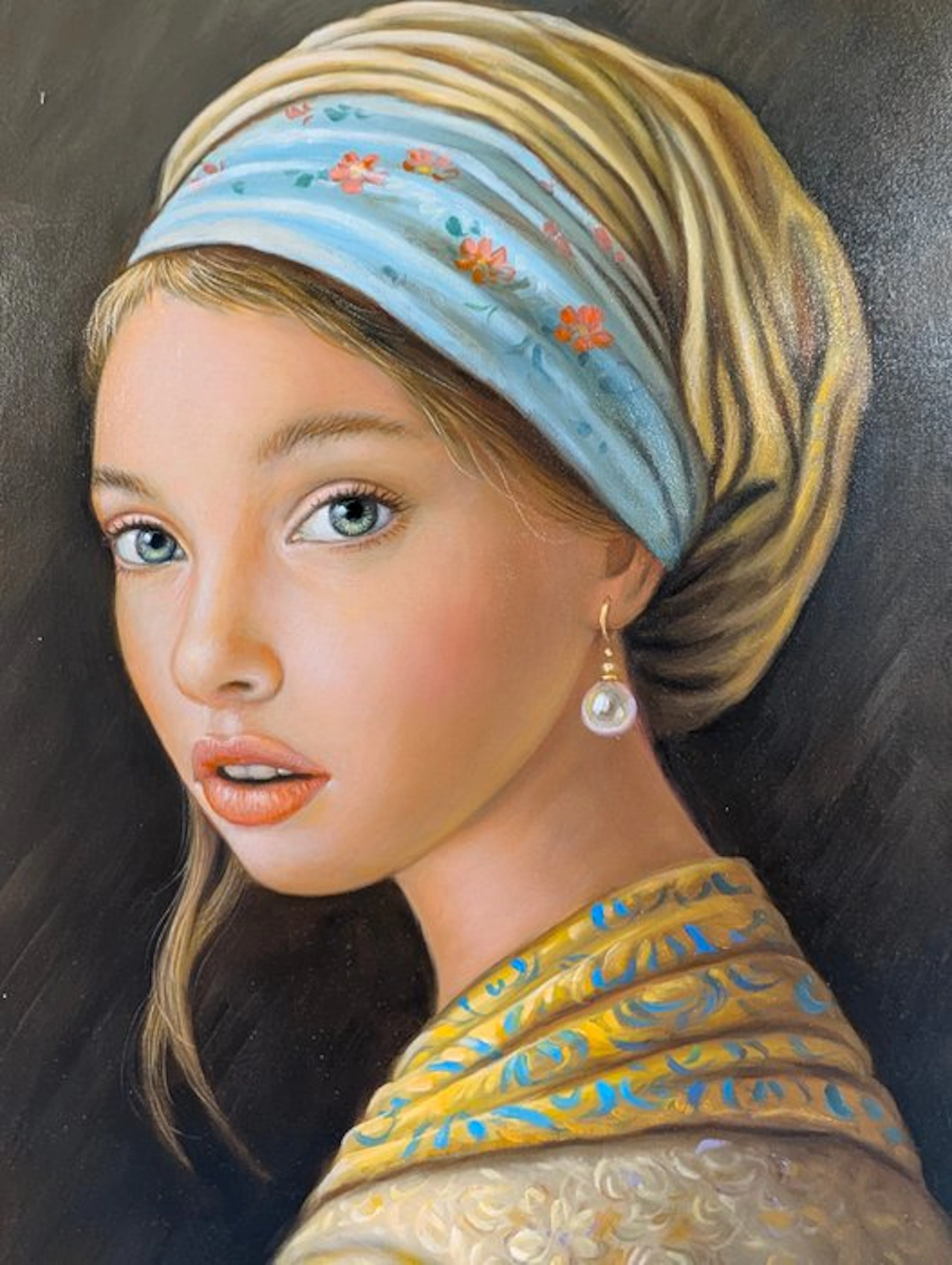 Giorgio Vitale (XX-XXI) - Omaggiando Vermeer - la ragazza...