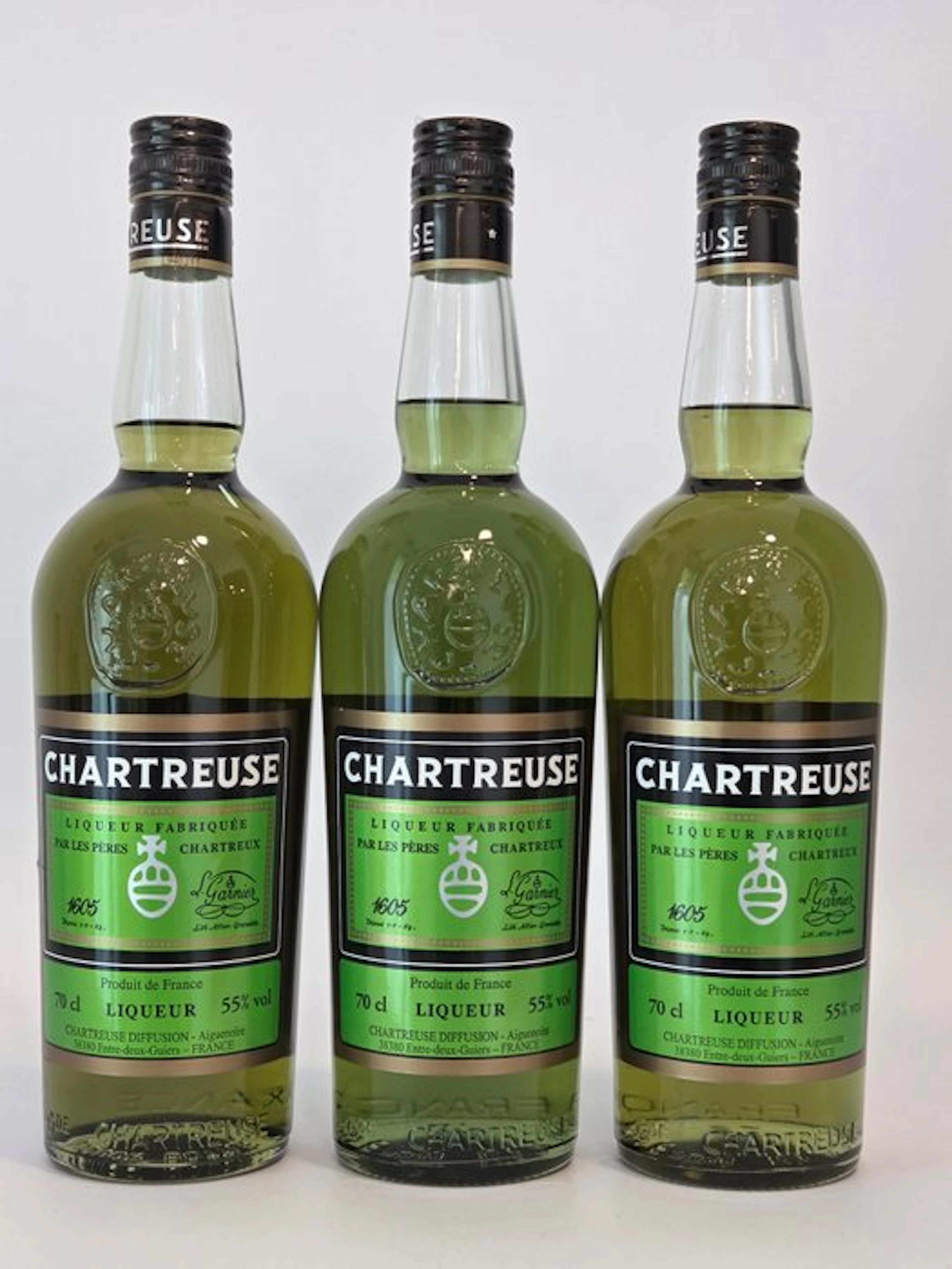 Chartreuse - Green - Aiguenoire - b. 2024, 2025, 2026 - 70cl - 3 bottles