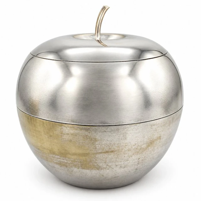 Ice bucket - - Ice tongs "Mela" in silver-plated metal