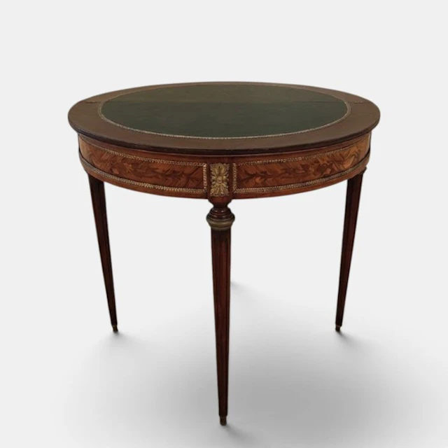 Franse Lodewijk XVI-stijl inklapbare speeltafel / consoletafel - Marqueterie