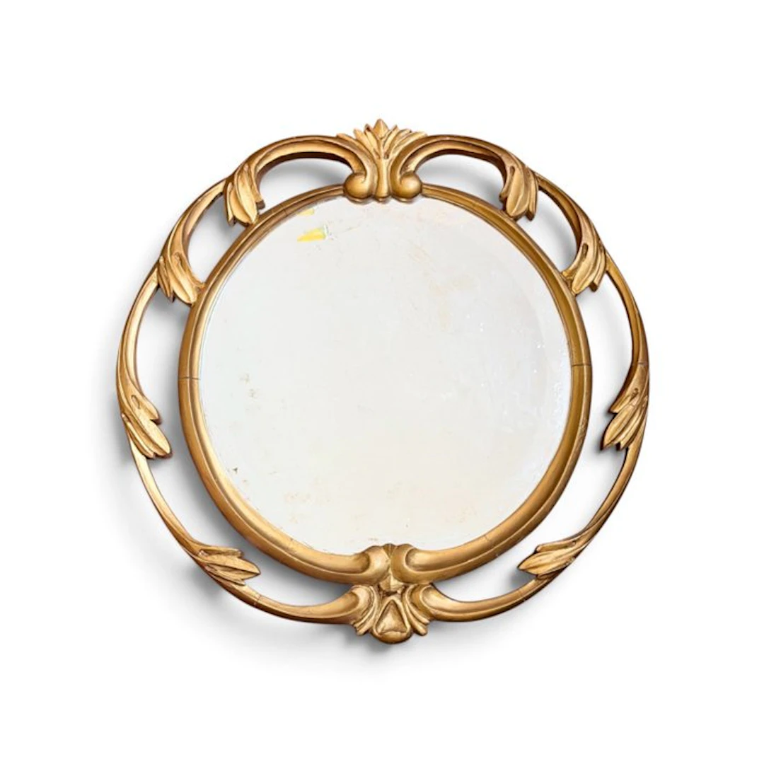 Mirror - Wood - Decorative Floral Crown