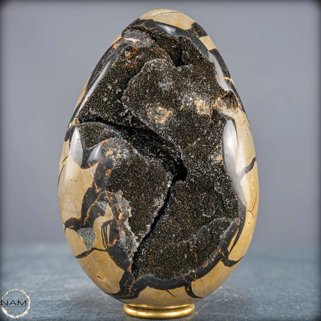 Stunning septarian egg – A work of art from nature