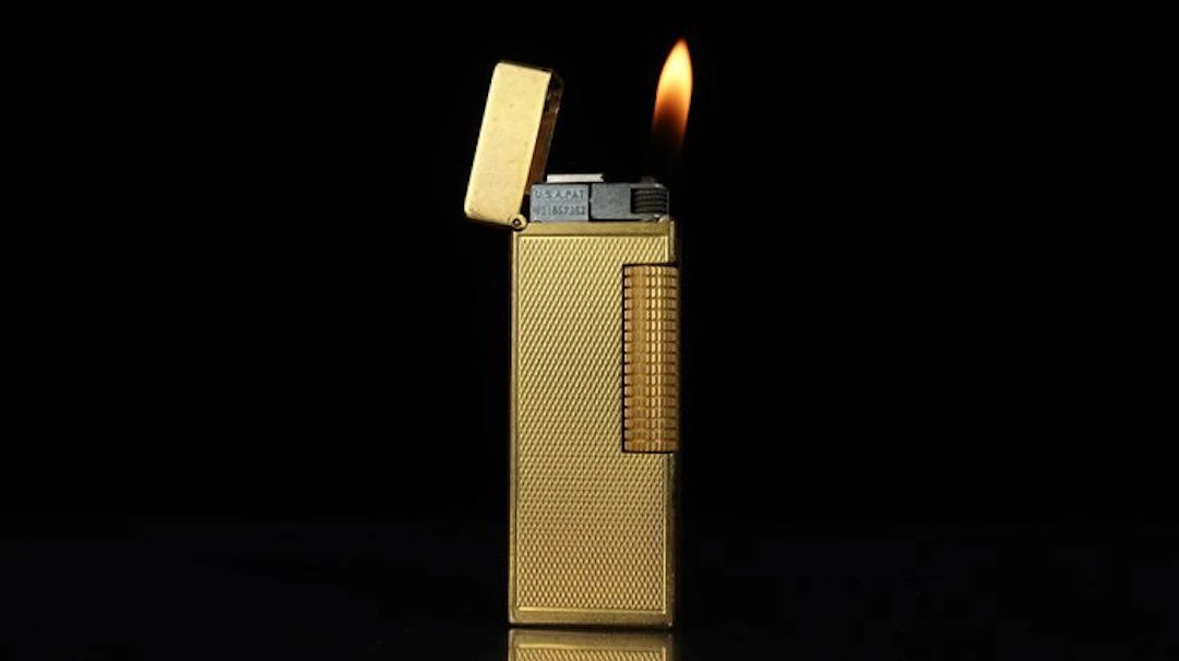 Dunhill - Barley Pattern Rollagas Lighter - Lighter - Gold plated
