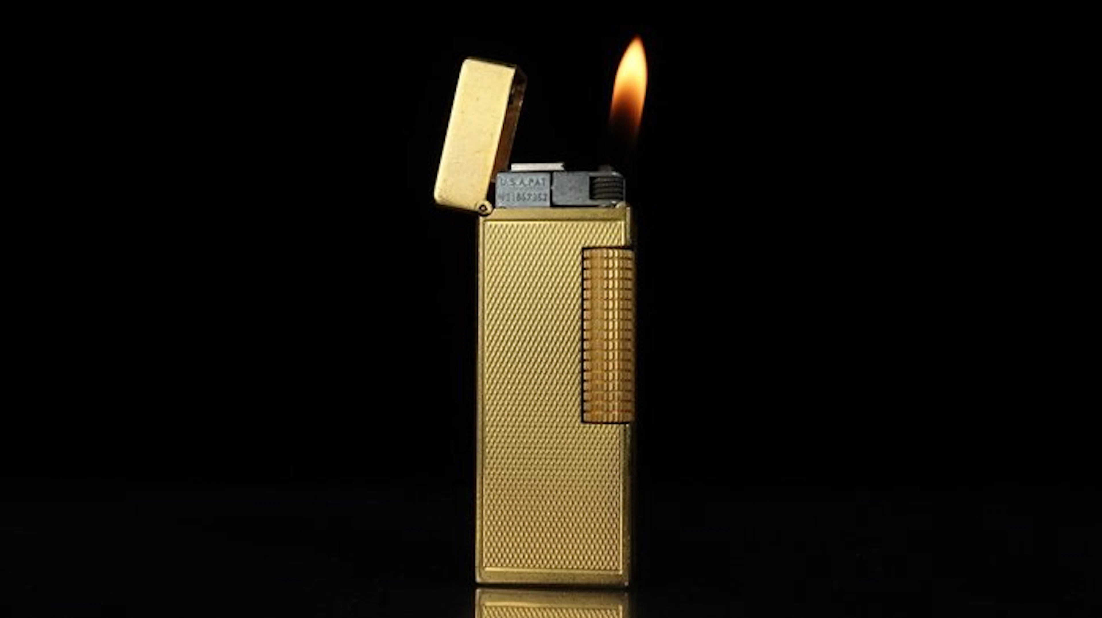 Dunhill - Barley Pattern Rollagas Lighter - Lighter - Gold plated
