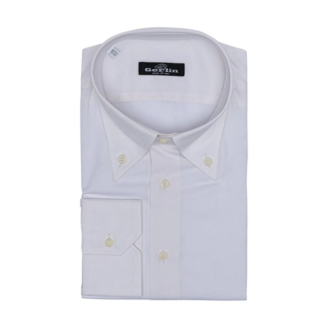 GERLIN - 17.5 - 44 - Shirt White Point Collar Cotton 3D - Shirt - New with tags
