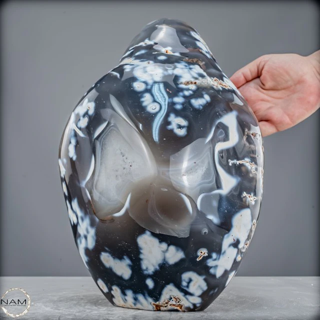 Rare Natural Agate "Orca" Freeform- 14545.26 g
